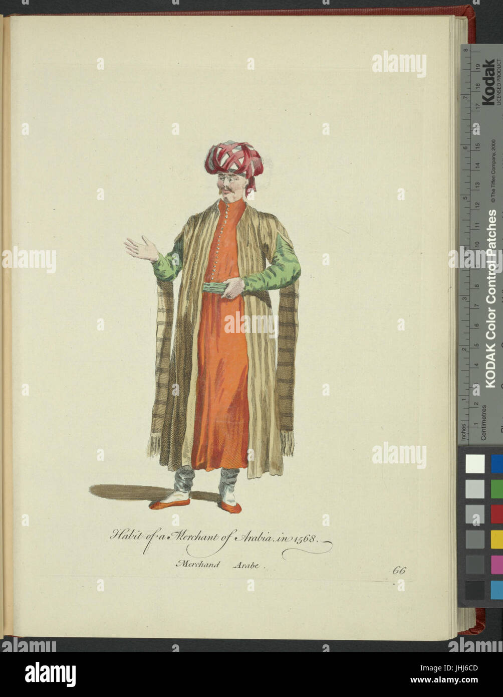 Habitude d'un marchand d'Arabie en 1568. Commerçant Arabe (NYPL)14140320-1638074 b Banque D'Images