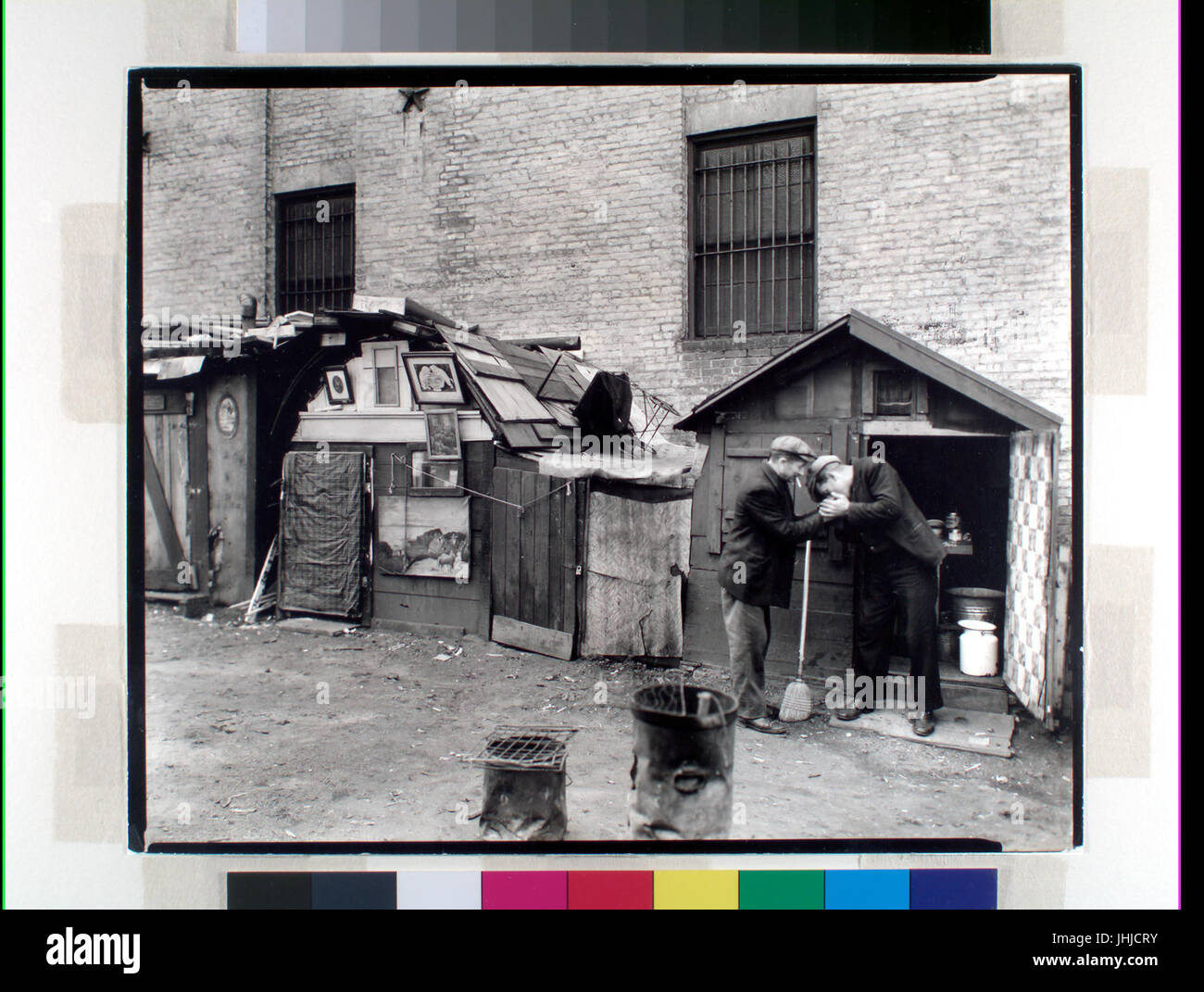 Des huttes et des chômeurs, et à l'ouest de Houston Mercer Street, Manhattan (NYPL b13668355-482800) Banque D'Images