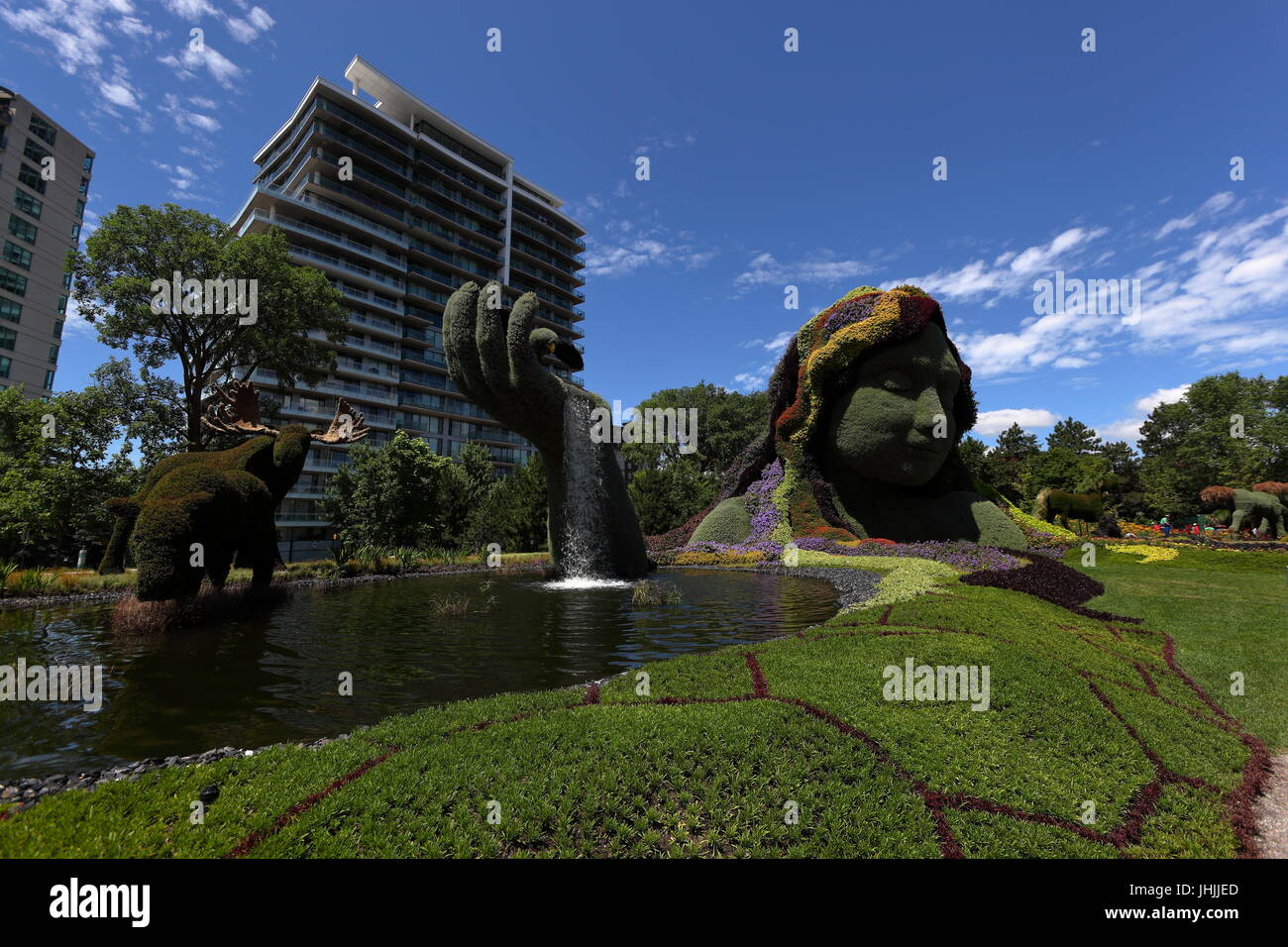 MosaïCanada 150 est un événement horticole à Gatineau QC Canada pour célébrer le 150e anniversaire de la Confédération. Banque D'Images