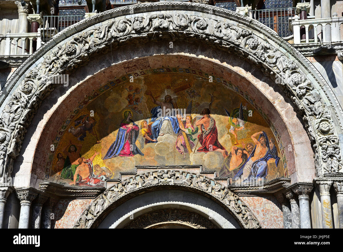 Portrait en peinture à l'entrée de l'église marque sr,Venise,Italie Banque D'Images