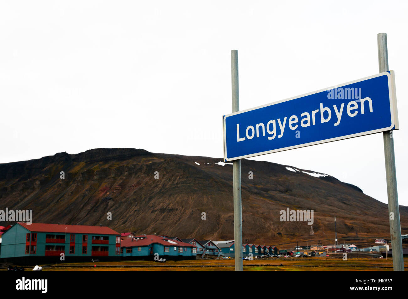 - Longyearbyen Svalbard - Norvège Banque D'Images