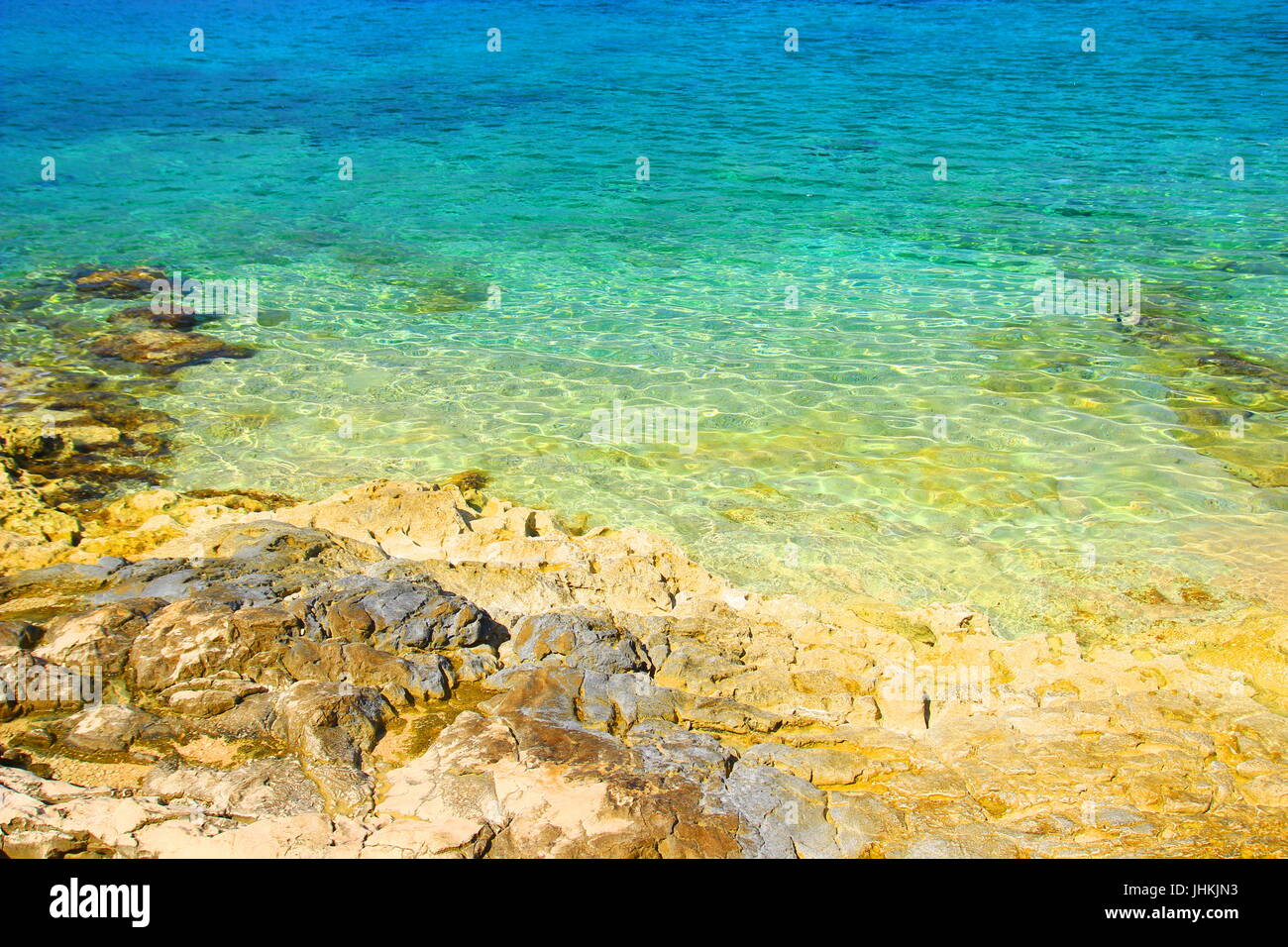 Belle plage sur l'île de Hvar en Croatie Banque D'Images