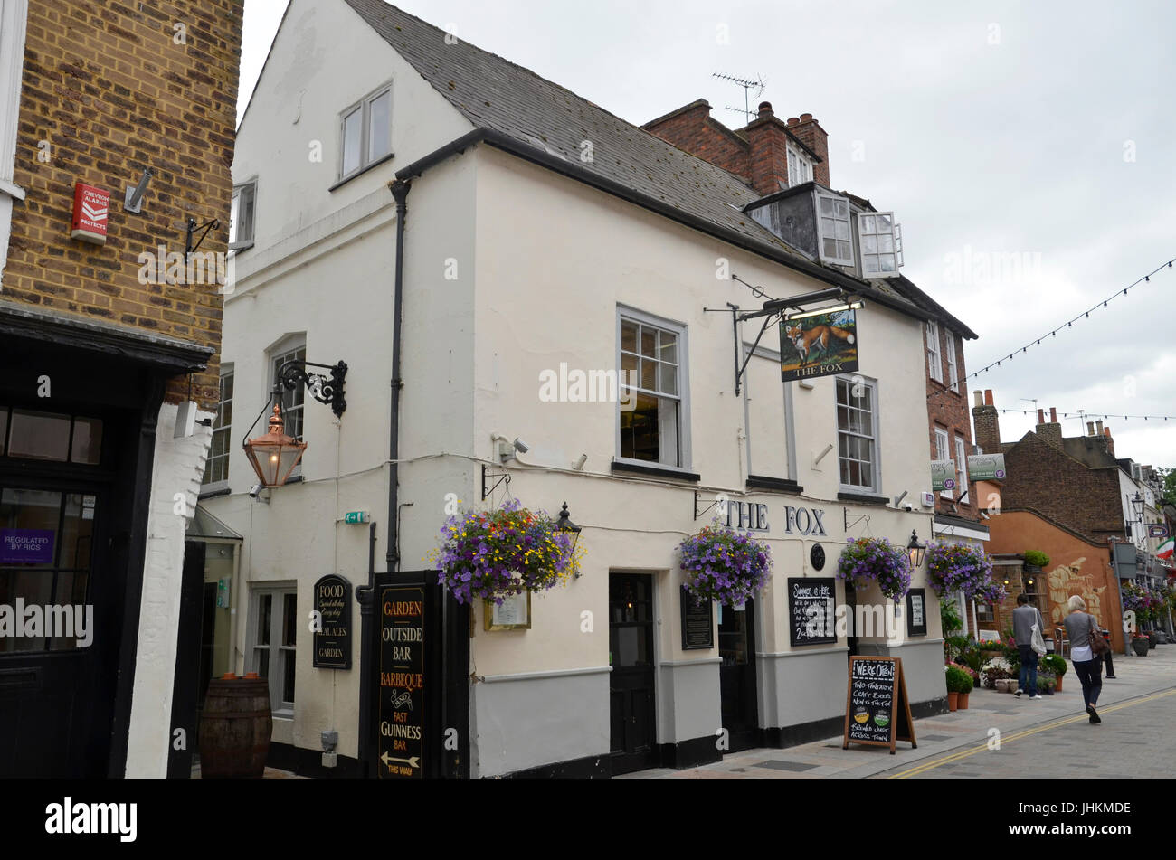 La Fox public house dans la rue de l'Église, Twickenham, London Banque D'Images