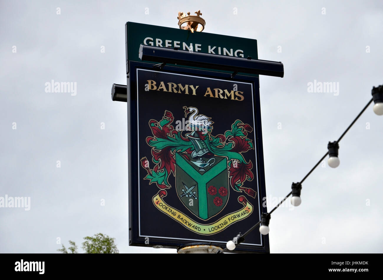 Le Barmy Arms public house sur la Tamise à Twickenham, London Banque D'Images