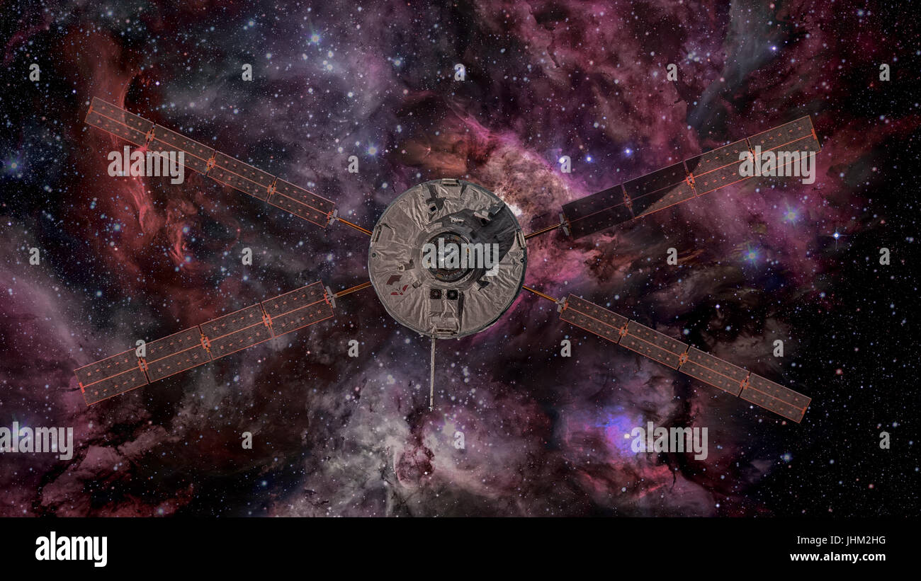 L'Agence spatiale européenne d'Automated Transfer Vehicle-4 s'approche de la Station spatiale internationale. Banque D'Images