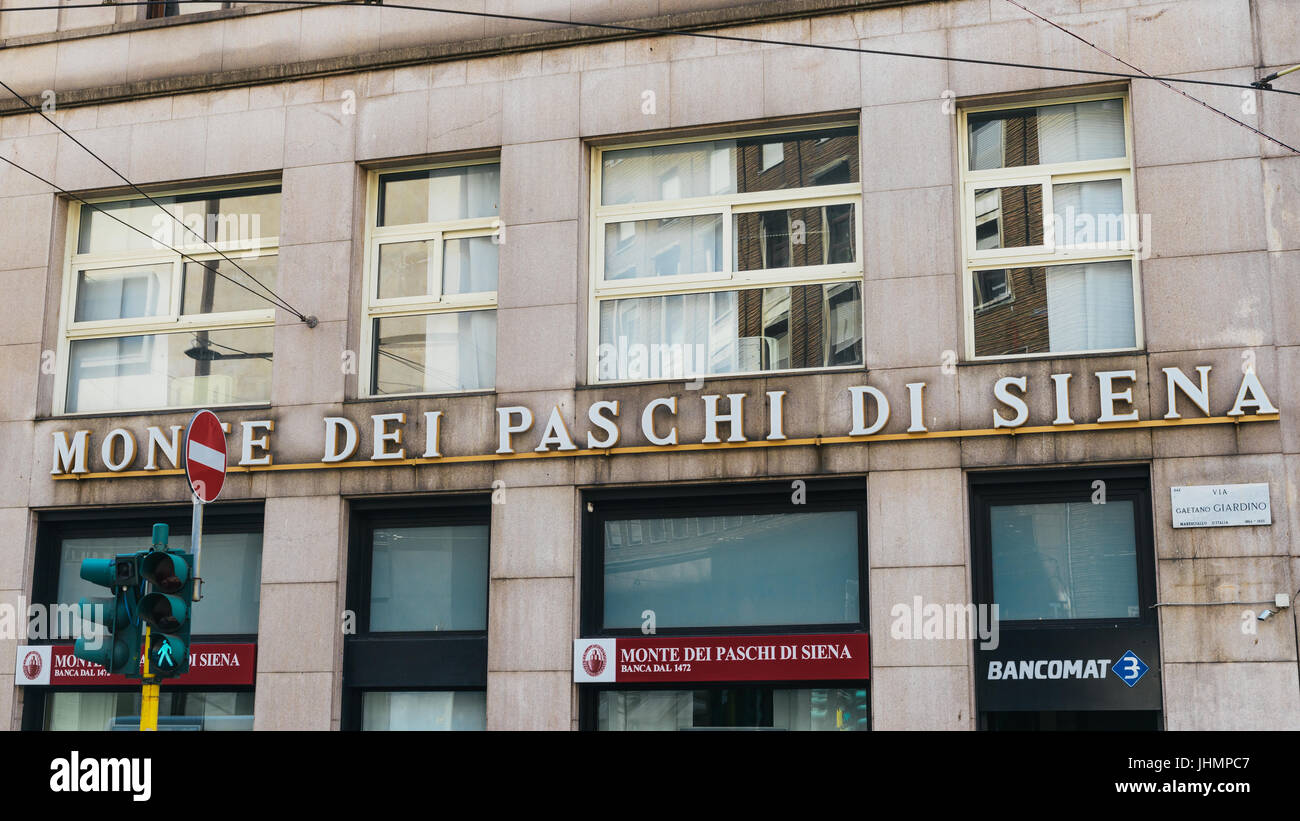 Monte dei Paschi di Siena, une banque italienne Banque D'Images