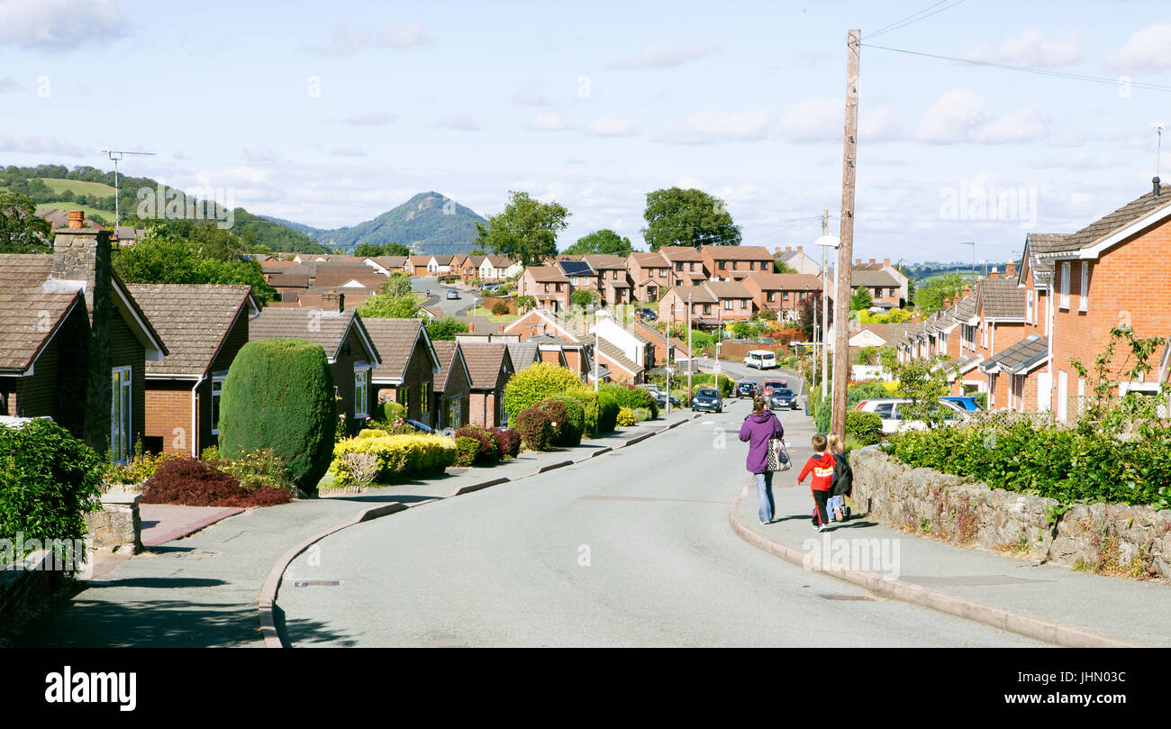 Immobilier à Welshpool Powys, au Pays de Galles. United Kingdom Banque D'Images