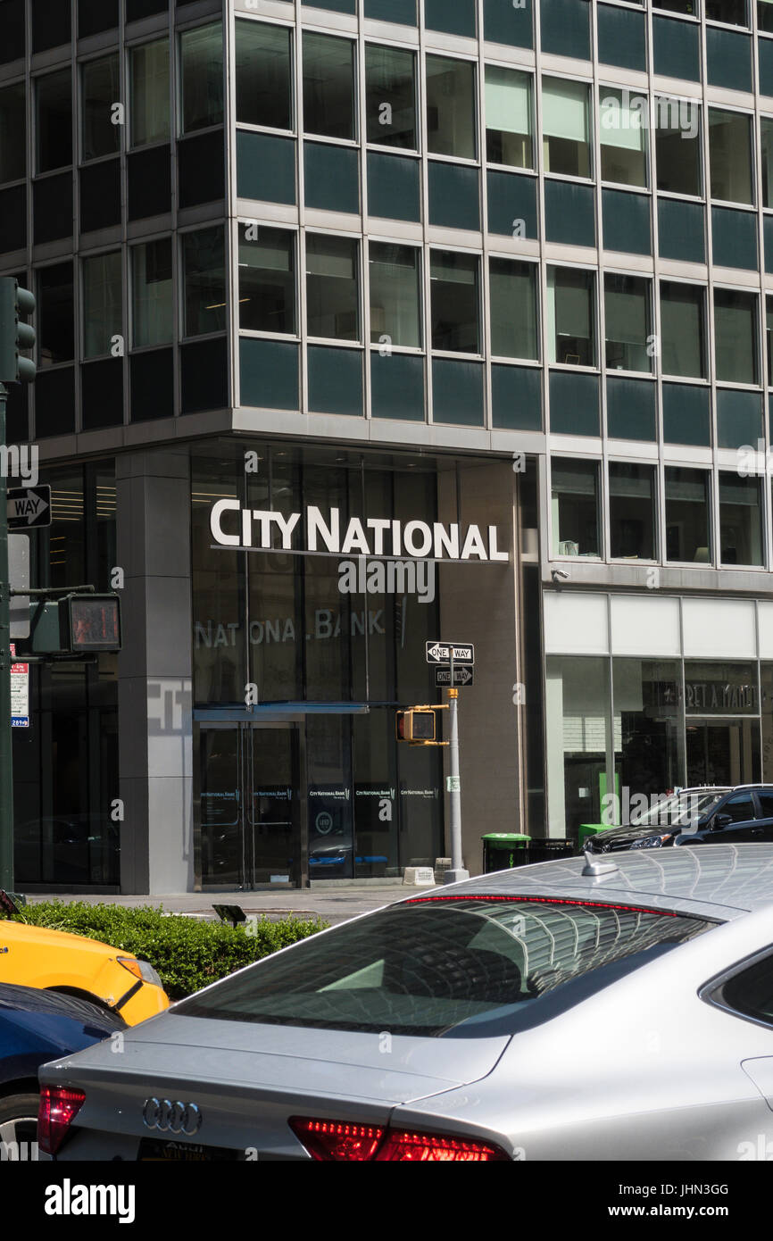 La Banque nationale de la ville de Park Avenue, New York, USA Banque D'Images