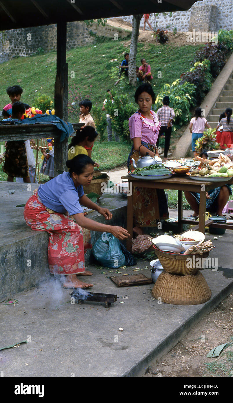 La nourriture typique de la Narmada ; ; ; Indonésie Lombok Banque D'Images