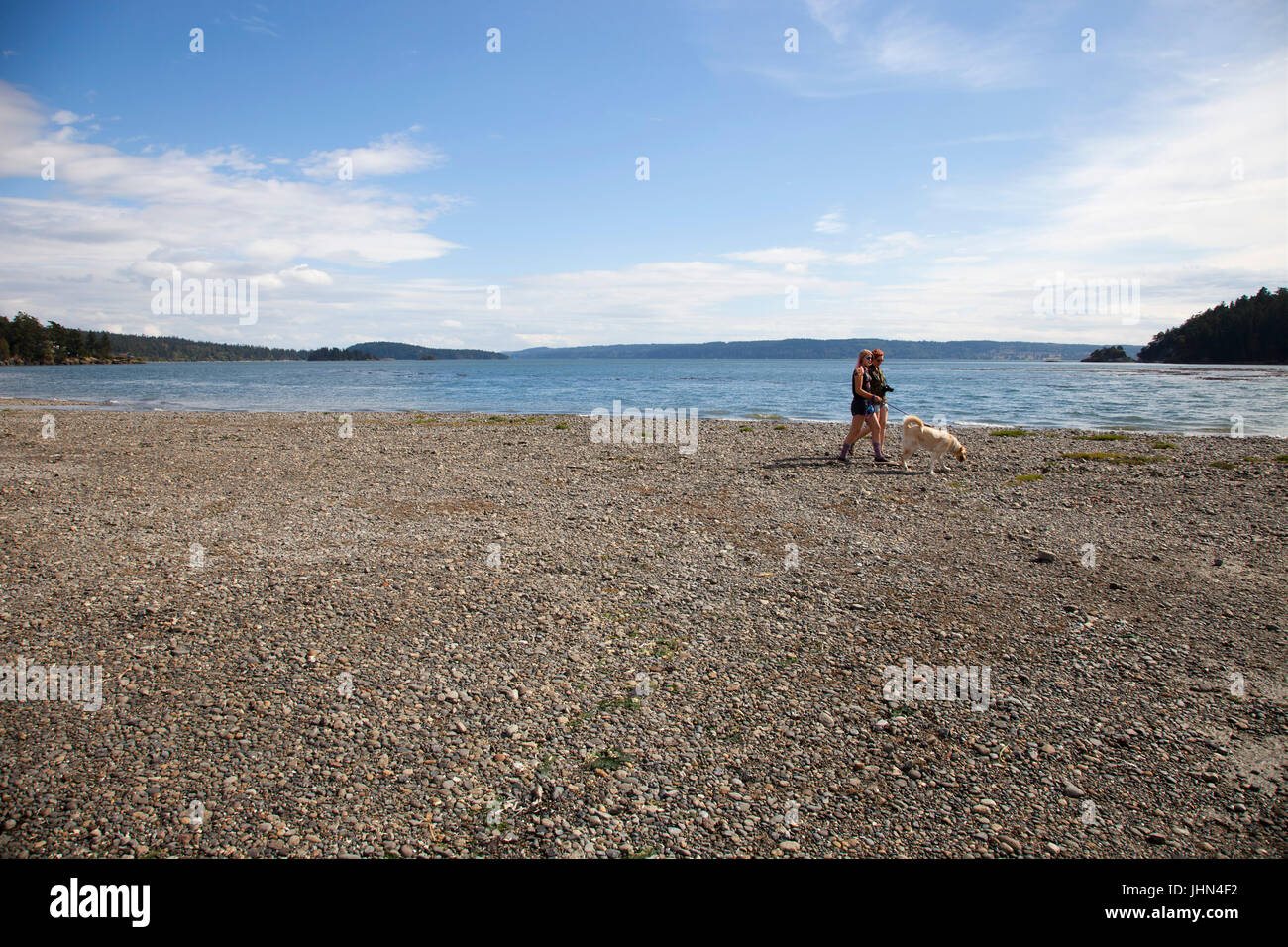 Camping, Plage de La Conner, Réserve indienne Swinomish, Skagit Bay, île Fidalgo, La Conner, État de Washington, USA, Amérique Latine Banque D'Images