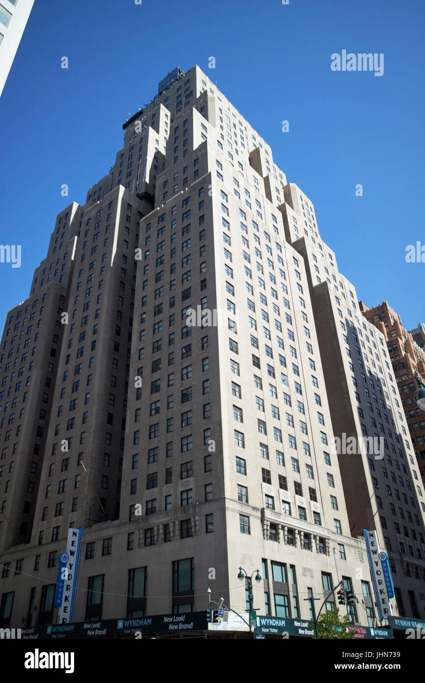 Le Wyndham New Yorker Hotel Landmark Building New York USA Banque D'Images