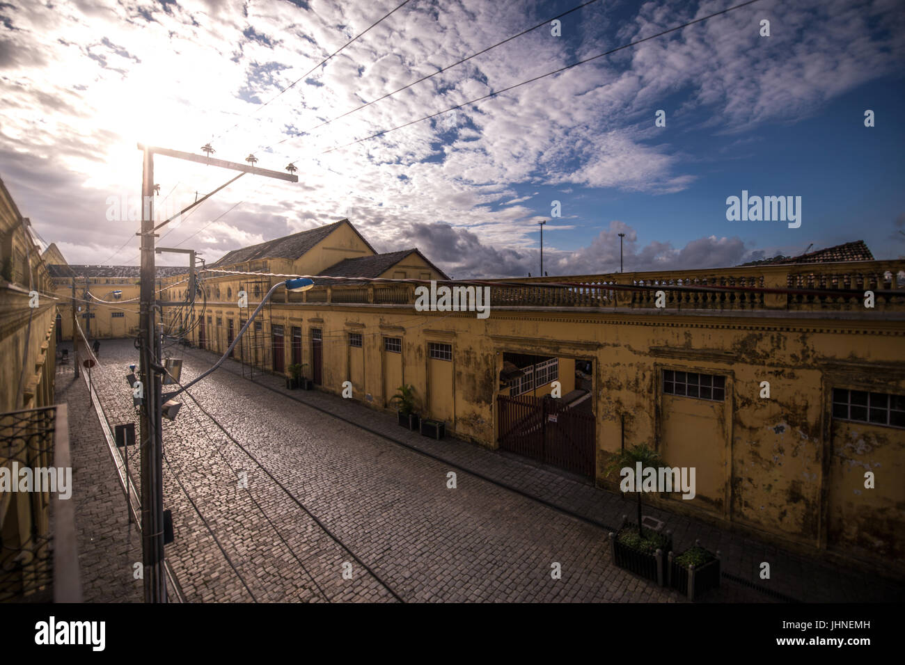 São Francisco do Sul, Santa Catarina, Brésil - Juillet 8, 2017 : Ancien bâtiment de point touristique de la ville. Banque D'Images