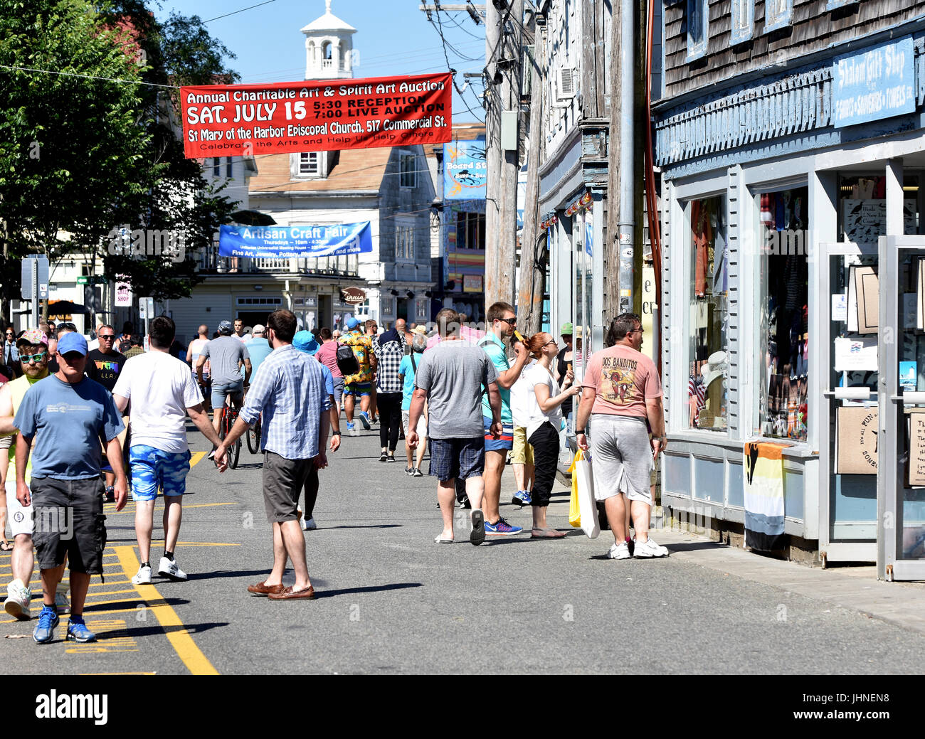 Le long de la rue Commercial à Provincetown, Massachusetts à Cape Cod USA Banque D'Images