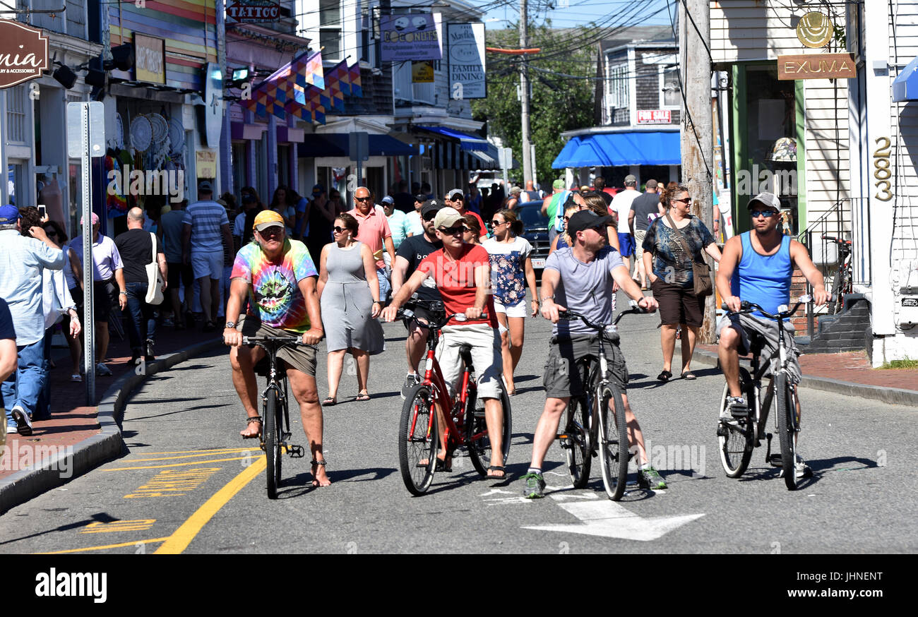 Le long de la rue Commercial à Provincetown, Massachusetts à Cape Cod USA Banque D'Images