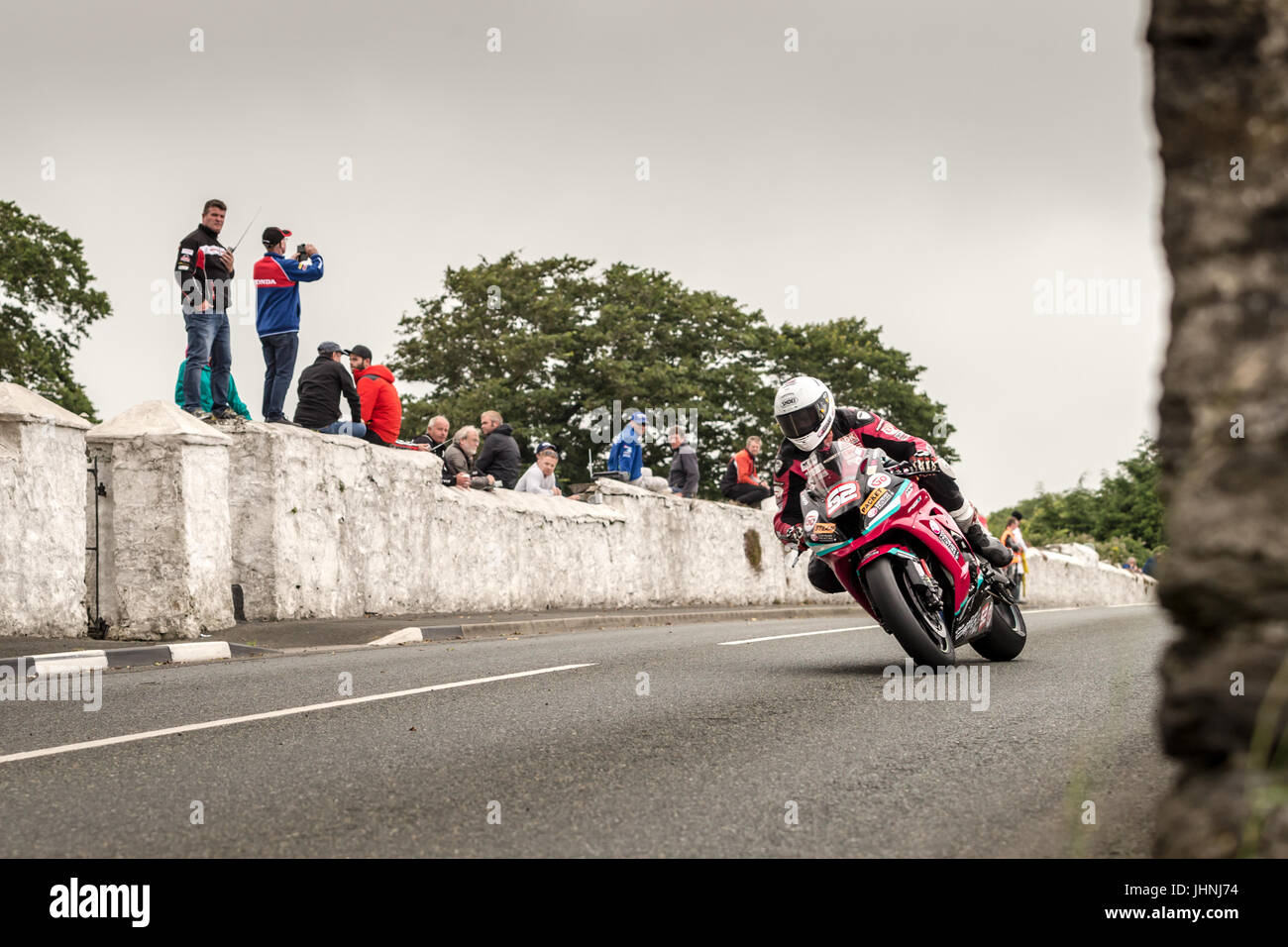 La course sur route de l'action, 2017 100 sud de l'île de Man riders. comme Dean Harrison, Michael Dunlop et dan kneen à la compétition de la piste de billown Banque D'Images