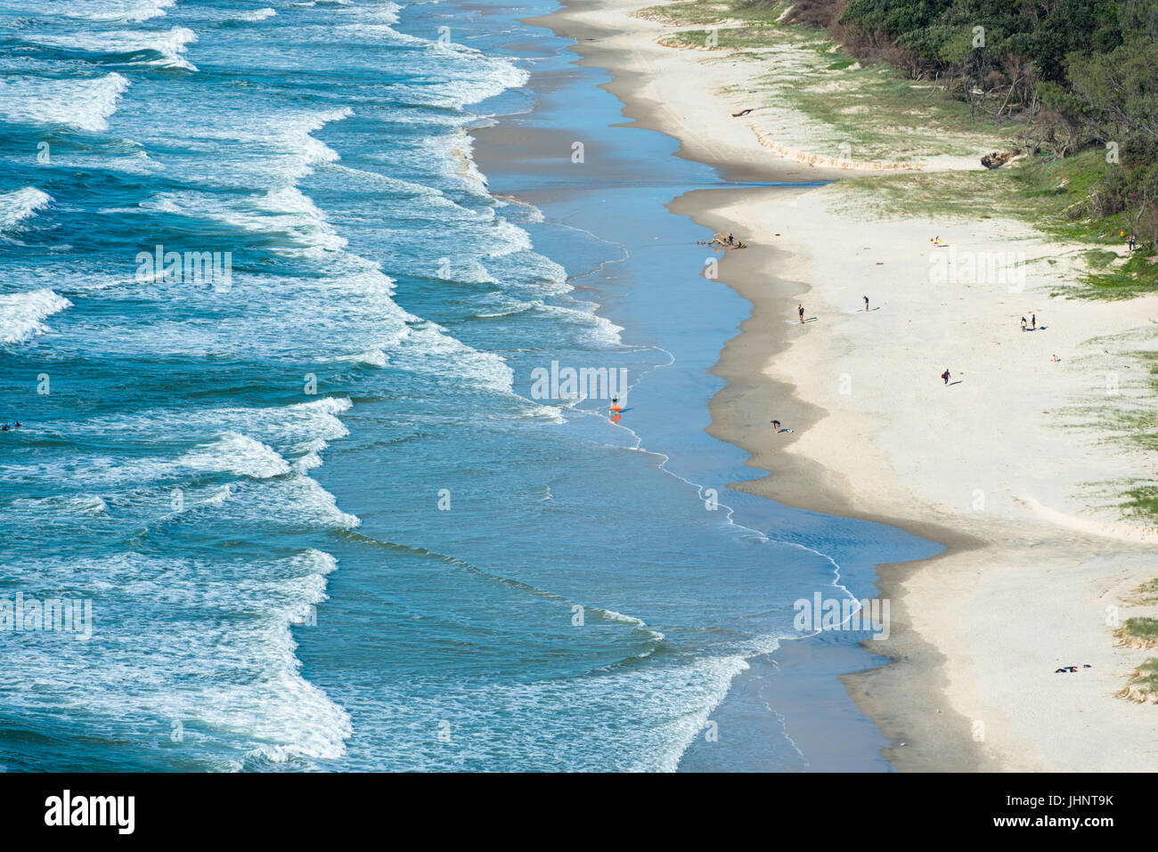 Byron Bay, Nouvelles Galles du Sud, Australie. Tallow Beach bordant le parc national d'Arakwal Banque D'Images