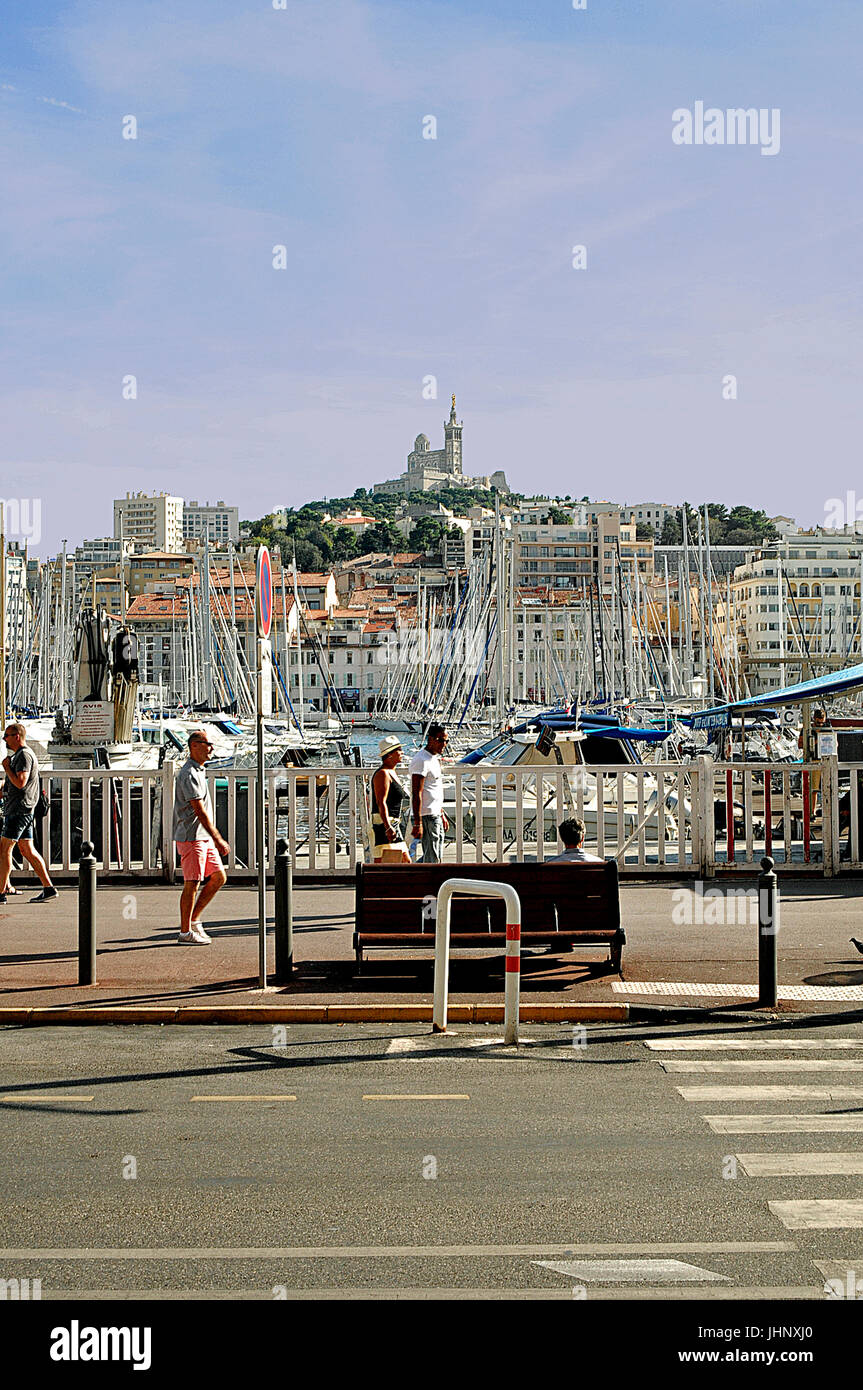 Vue de la Basilique Notre-Dame de la Garde à Marseille, France, le 24/09/2015 Banque D'Images