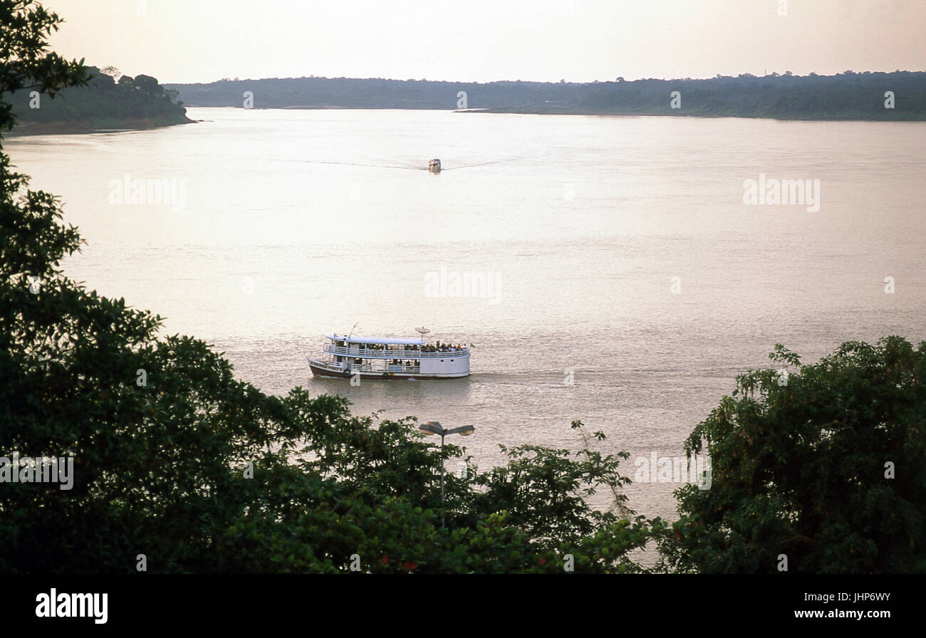 Un voyage en bateau le fleuve Madeira, Porto Velho, Rondônia, Brésil Banque D'Images