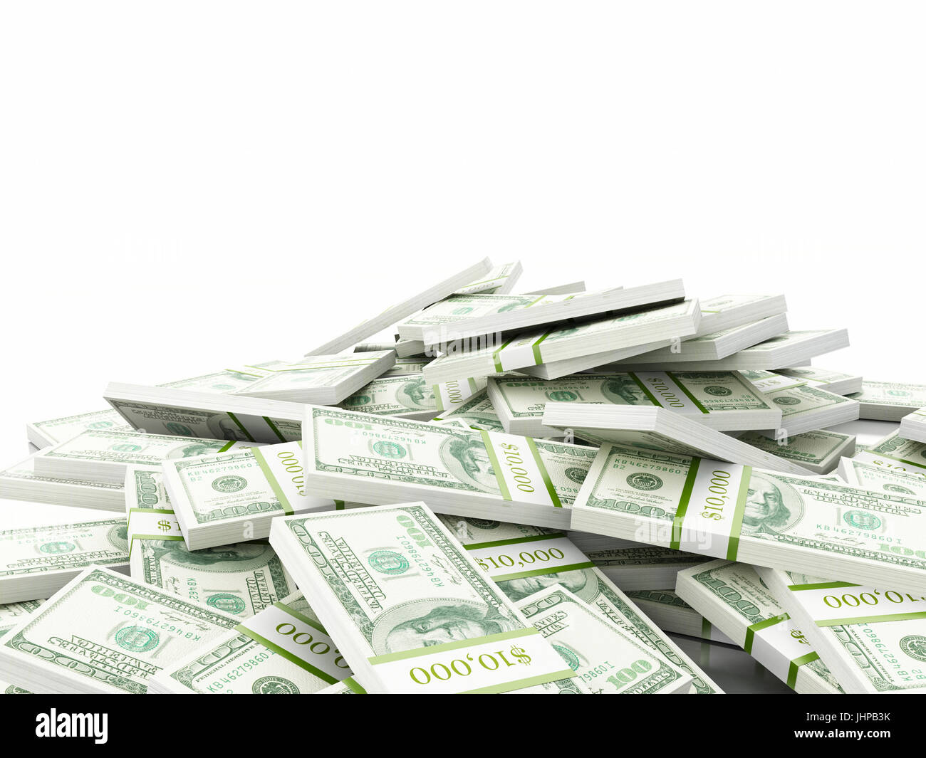 Dollars américains empilés Banque de photographies et d’images à haute ...
