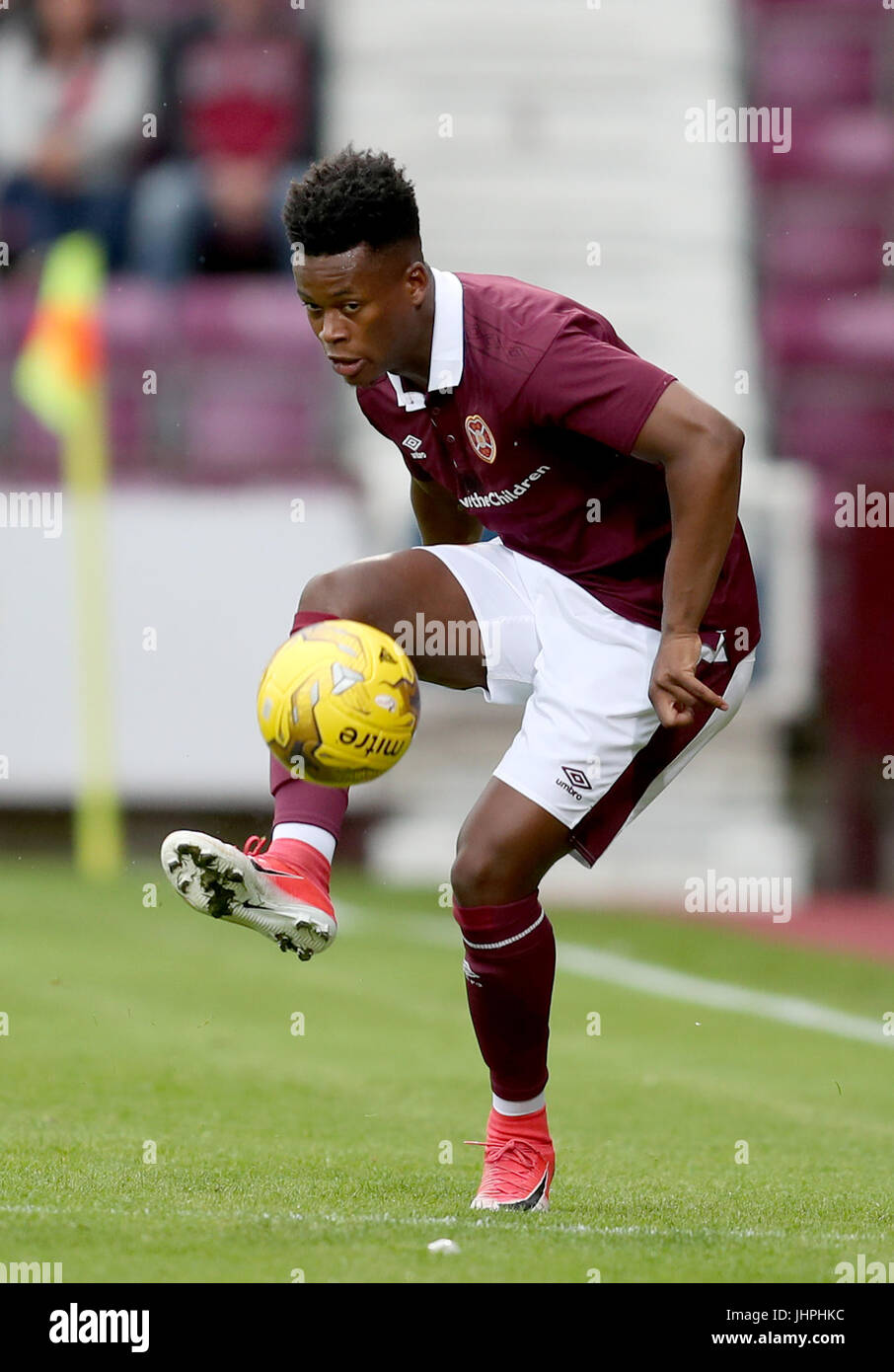 Ashley Smith-Brown coeurs lors de la pré-saison friendly au stade de Murrayfield, Edinburgh. Banque D'Images