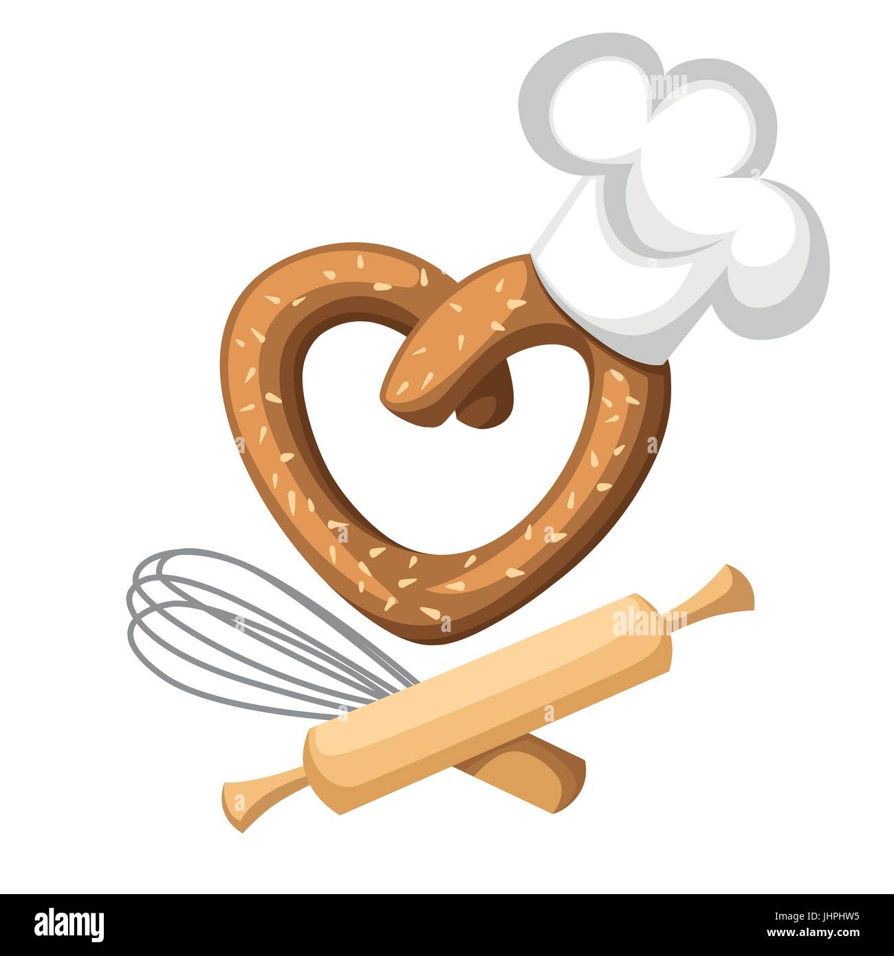 Lettrage calligraphie dessiné à la main. Logo de boulangerie. La page du site Web et mobile app design élément du vecteur. Illustration de Vecteur
