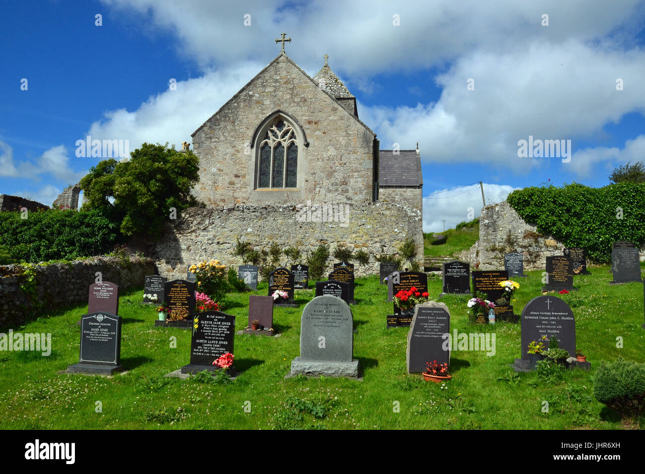 Église du Prieuré de St Seiriol au Prieuré de Penmon, Penmon point, Anglesey, pays de Galles, Royaume-Uni Banque D'Images