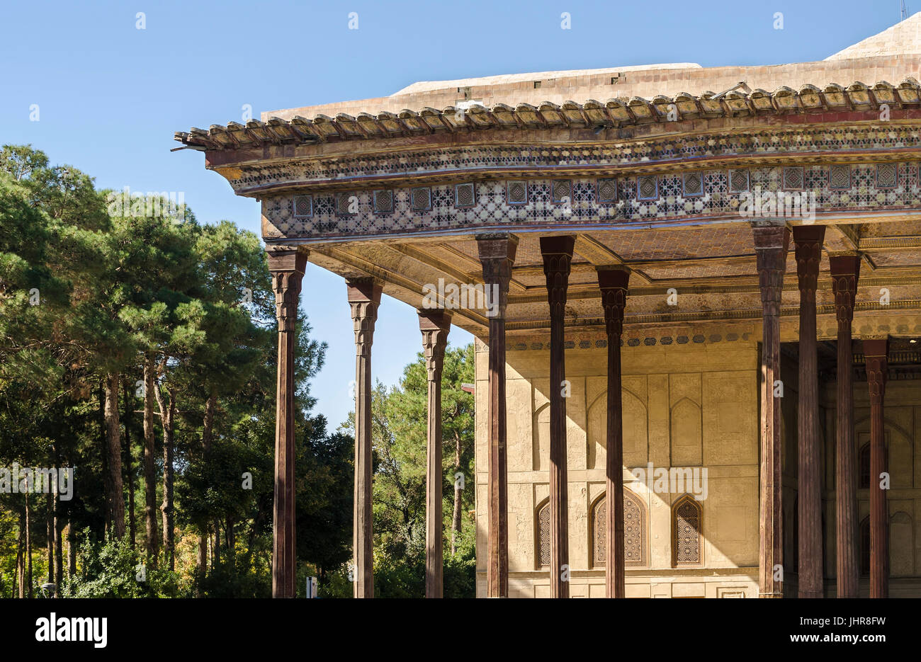 Le palais de Chehel Sotoun, Isfahan, Iran Banque D'Images