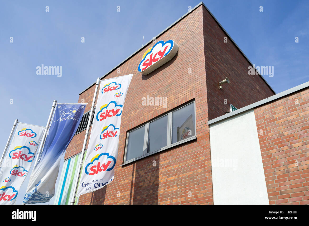 La direction générale de ciel ciel fonctionne. environ 190 supermarchés en Allemagne du nord et est une marque de coop par exemple, Kiel. Banque D'Images