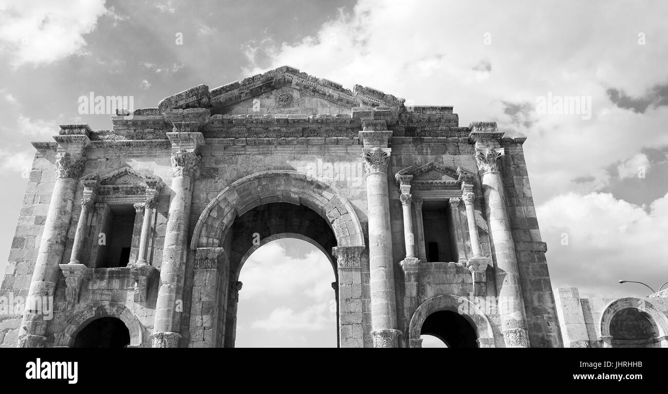 En Jordanie Jerash le site archéologique antique héritage classique pour les touristes Banque D'Images