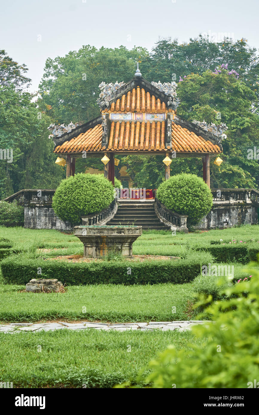 Pavillon traditionnel vietnamien de la ville impériale, Hue, Vietnam. Banque D'Images