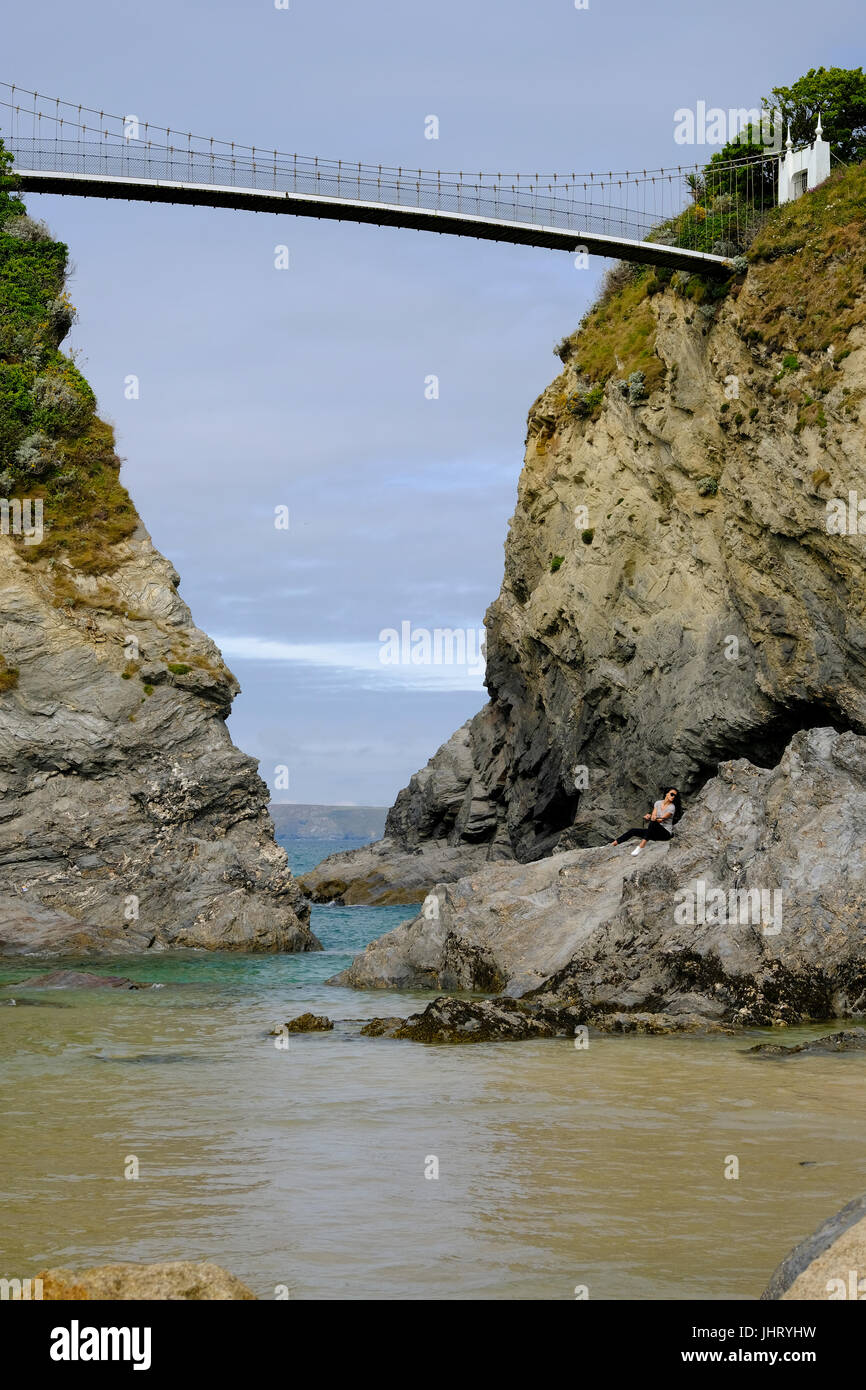 Plage de Towan, Newquay, Cornwall Banque D'Images