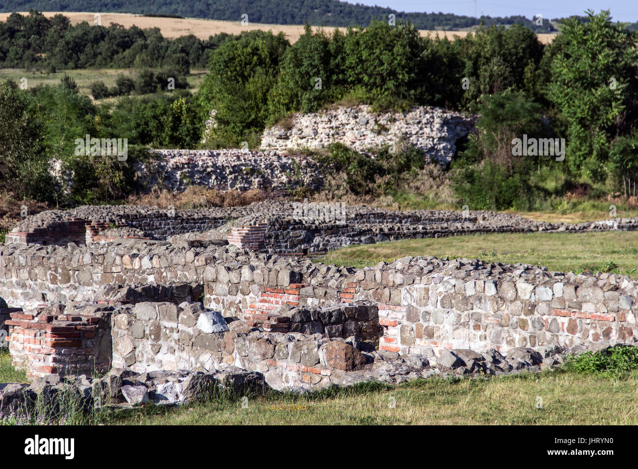 Est de la Serbie - Le reste préservé de l'empereur romain Galerius Maximianus palace de la fin du 3e siècle nommé Felix Romuliana Banque D'Images