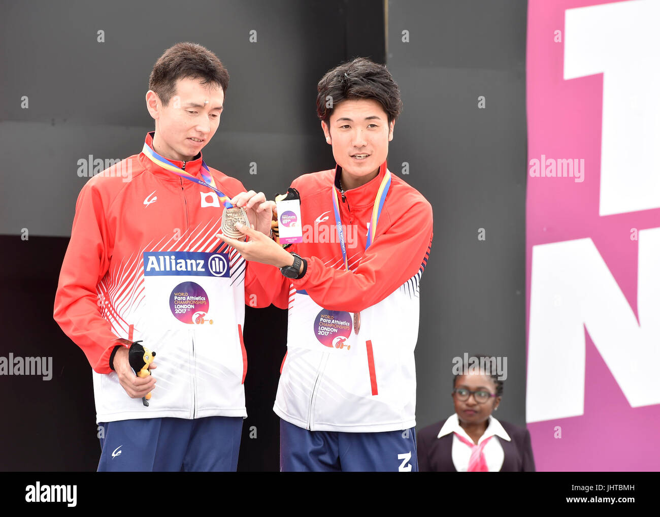 Londres, Royaume-Uni. 16 juillet, 2017. à la cérémonie des prix au cours de la Para athlétisme championnats, Londres 2017, au London Stadium le dimanche. Credit : Taka G WuAlamy Live News Banque D'Images