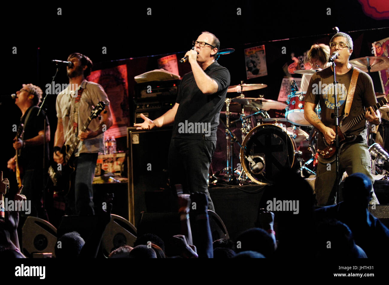 Bad Religion effectuer Vans Warped Tour 15e anniversaire Septembre 6,2009 du club nokia de los angeles. Banque D'Images