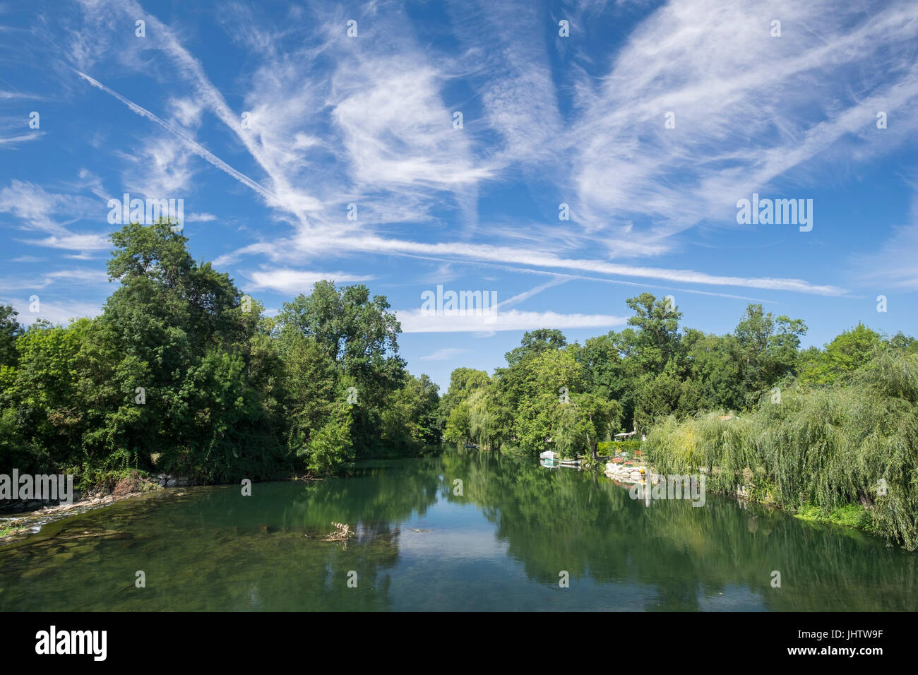 Le fleuve Charente, France Banque D'Images