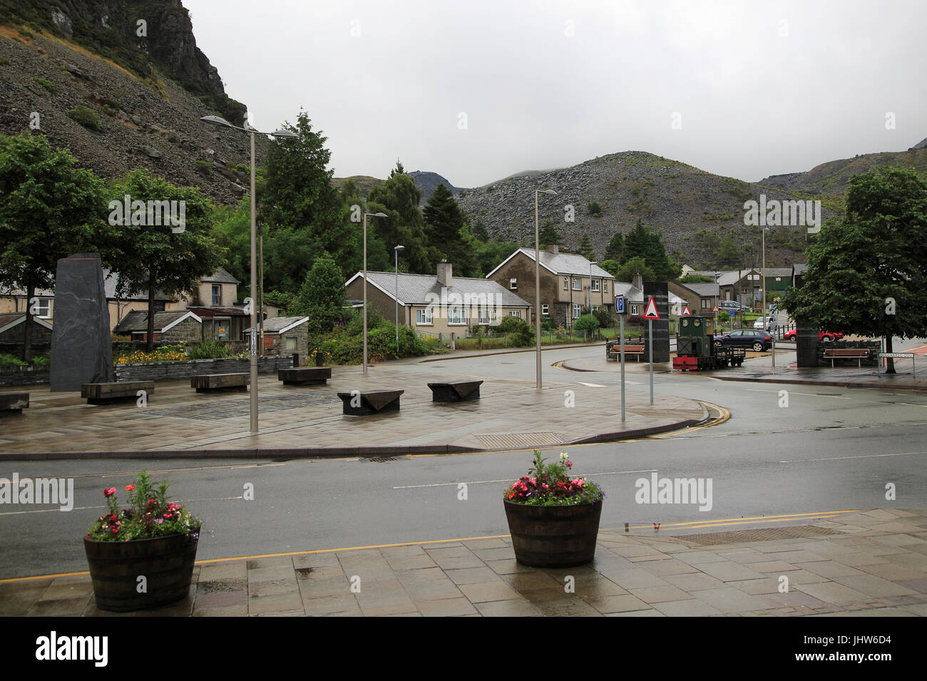 Sous l'habitation d'éboulis de montagne, Blaenau Ffestiniog, Gwynedd, au nord du Pays de Galles, Royaume-Uni Banque D'Images