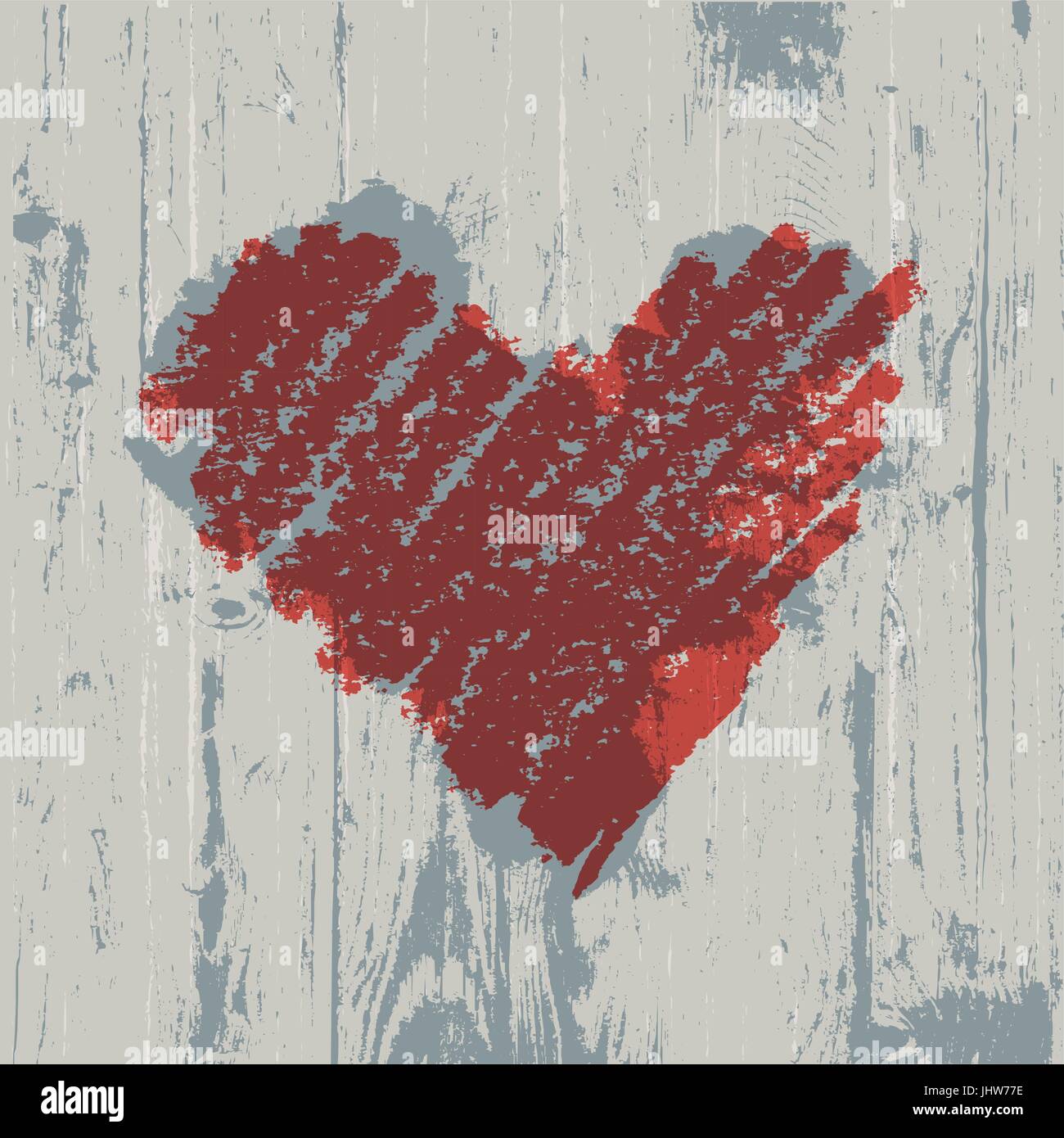Symbole coeur en bois sur la texture, le motif de fond. Illustration de Vecteur