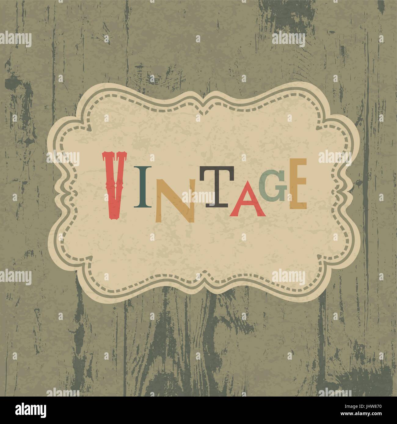 Arrière-plan de style vintage avec du texte modèle. Illustration de Vecteur