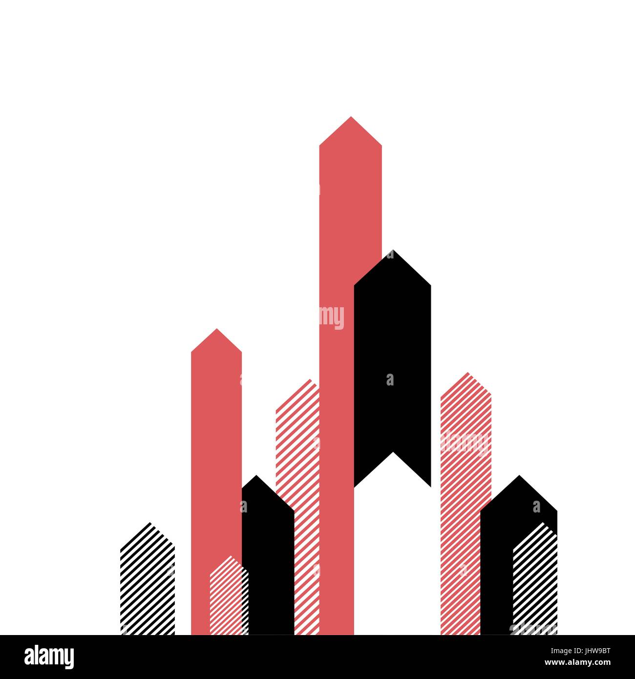 Des flèches rouges. Successful Business Concept Illustration. Conception simple et propre Illustration de Vecteur