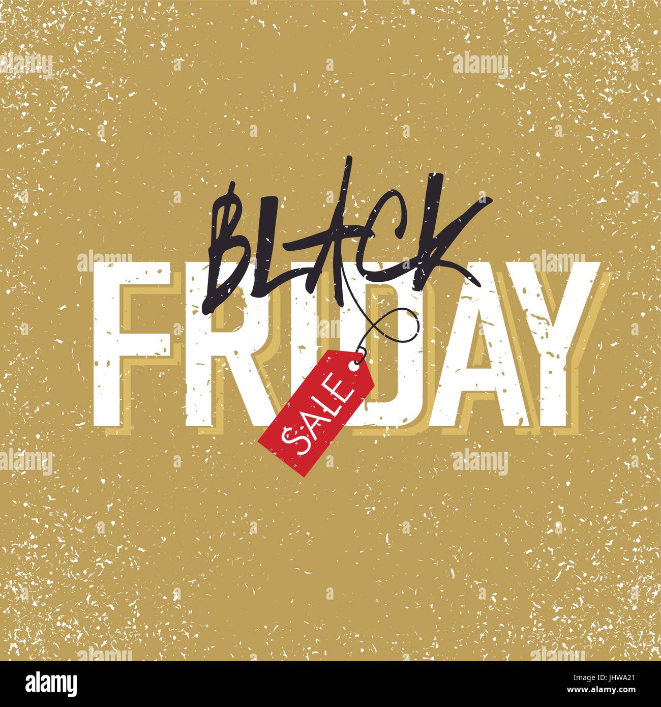 Le vendredi noir vente design modèle avec étiquette rouge Illustration de Vecteur