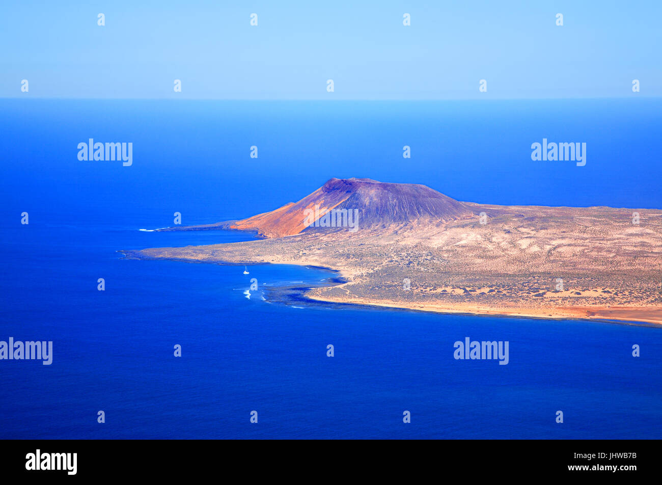 Île de La Graciosa, Lanzarote, îles Canaries, Espagne. Banque D'Images