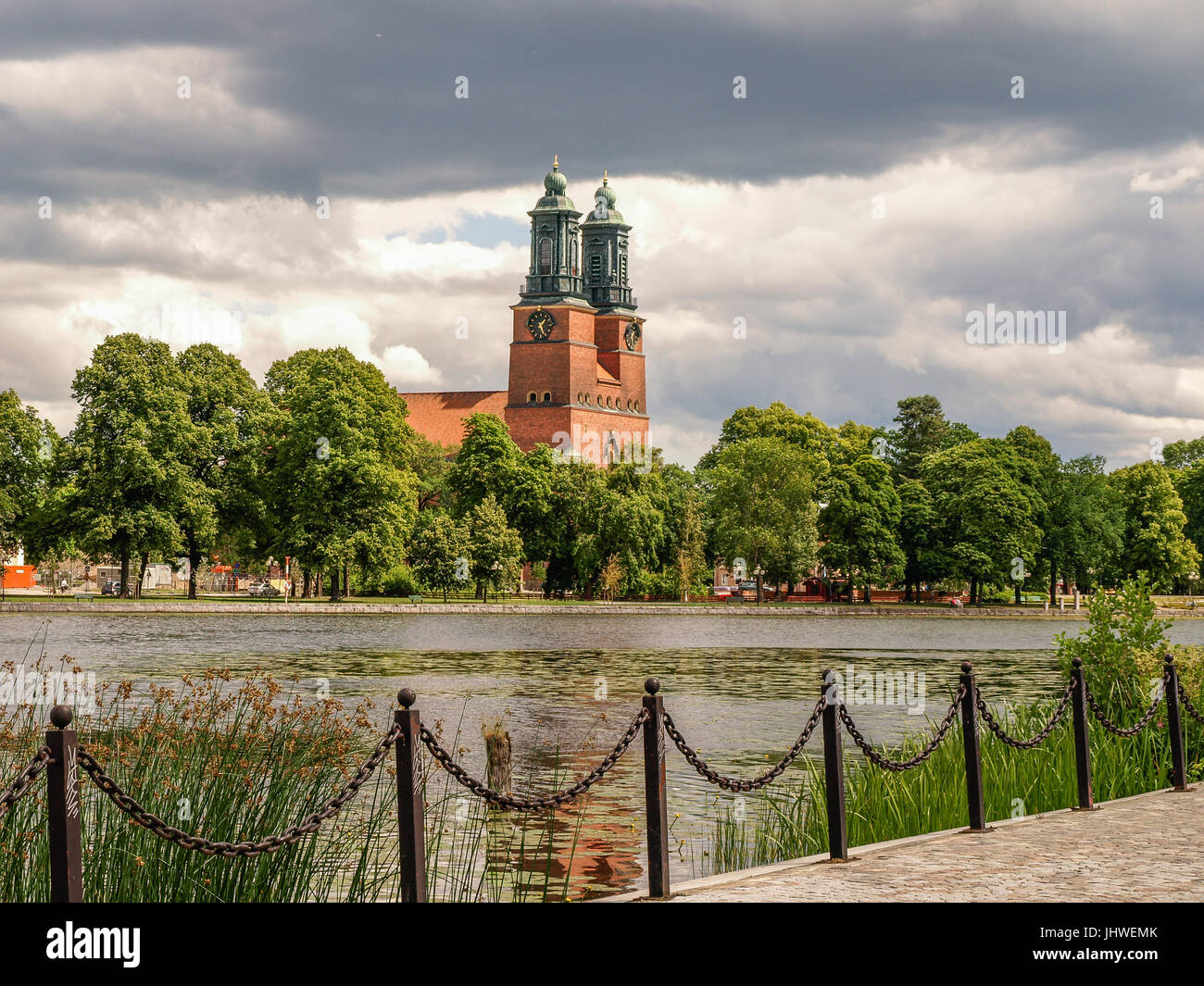 Kloster église est la plus grande église en Eskilstuna. Banque D'Images