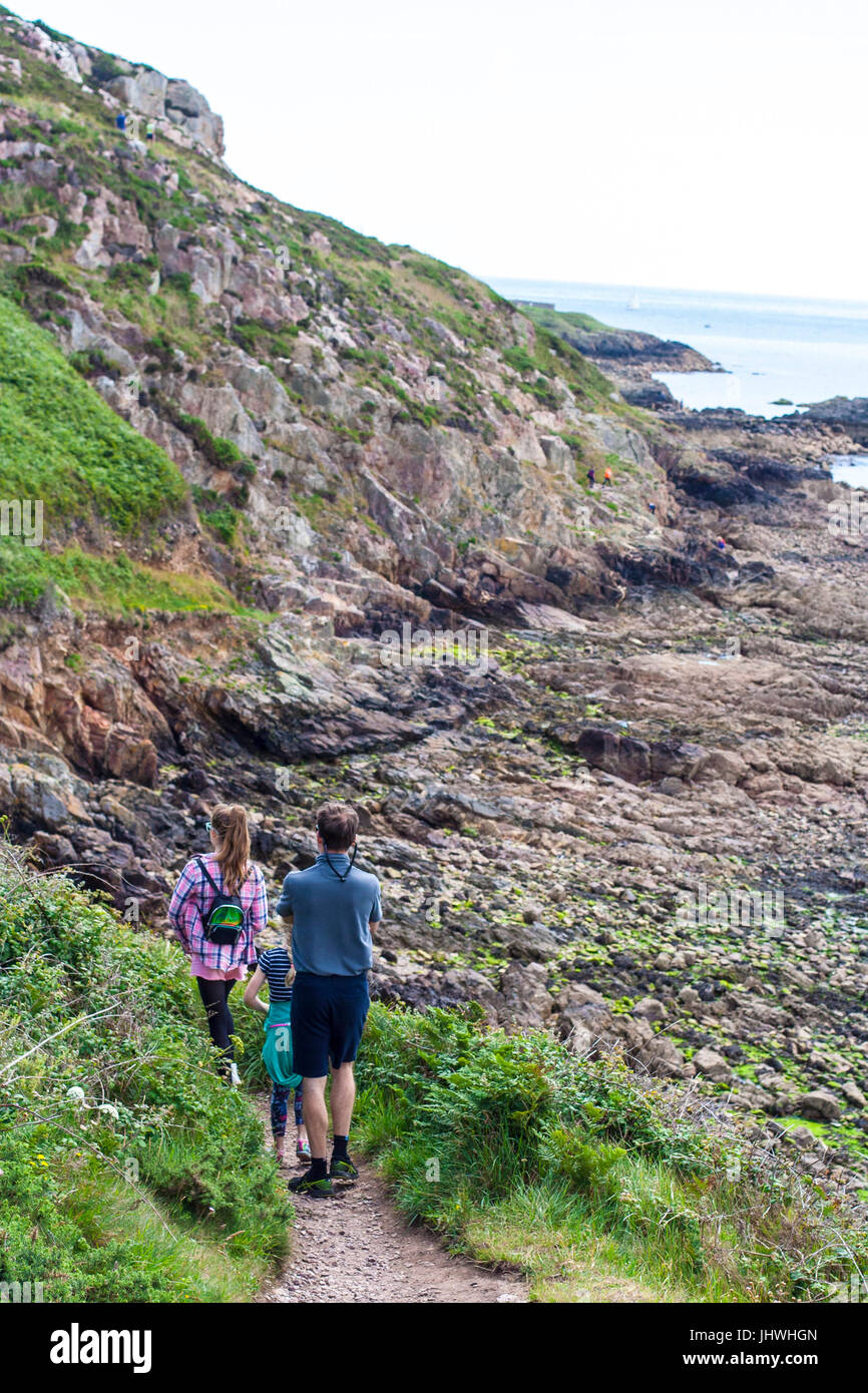 Cliff marche, Howth, Dublin Irlande Banque D'Images