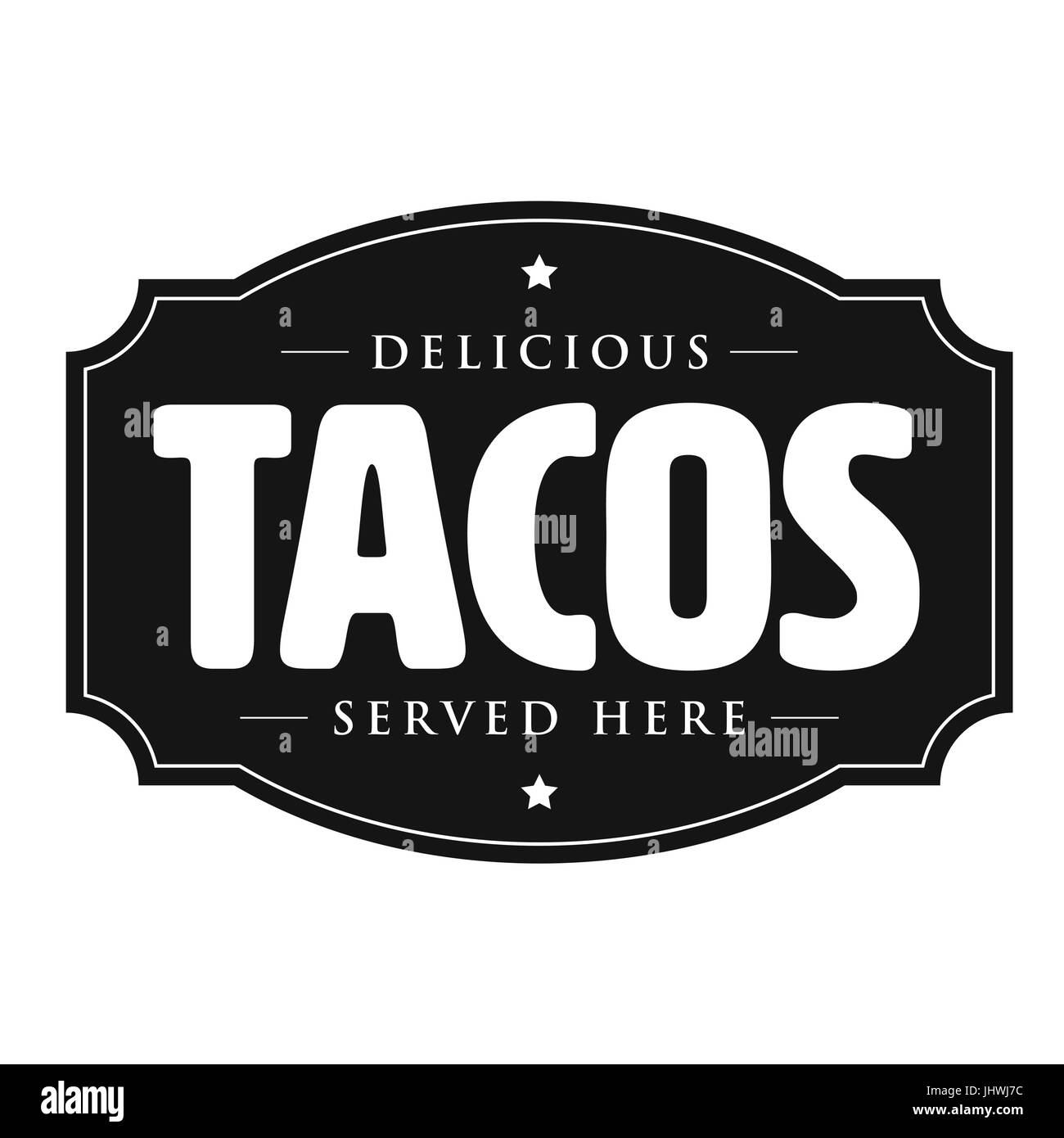 Les tacos signe vintage stamp vector Illustration de Vecteur