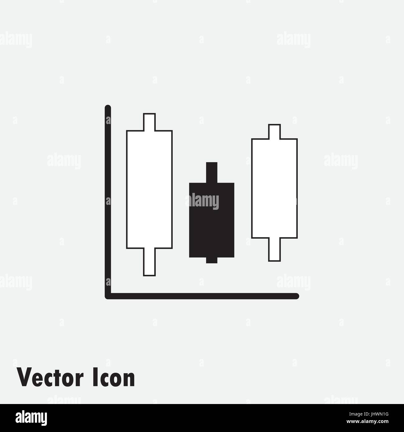 Les chandeliers japonais, vector icône Illustration de Vecteur