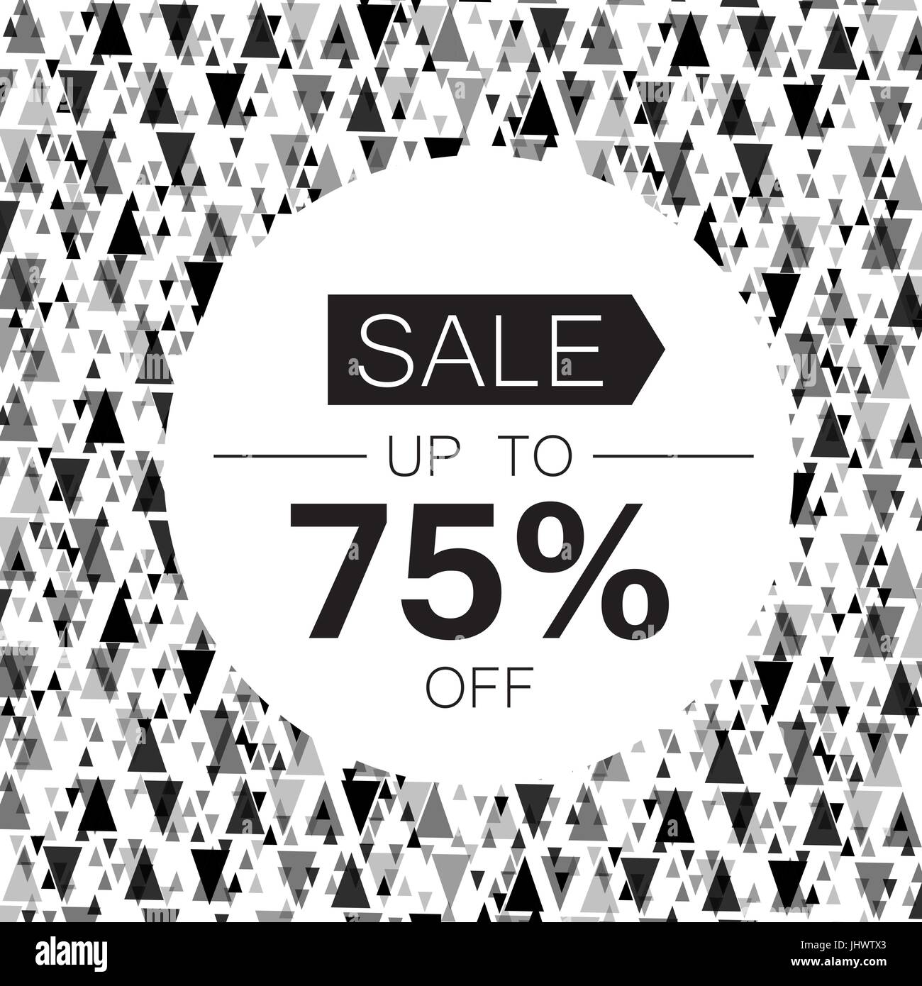 Vente design modèle. Triangle abstrait fond monochrome Illustration de Vecteur