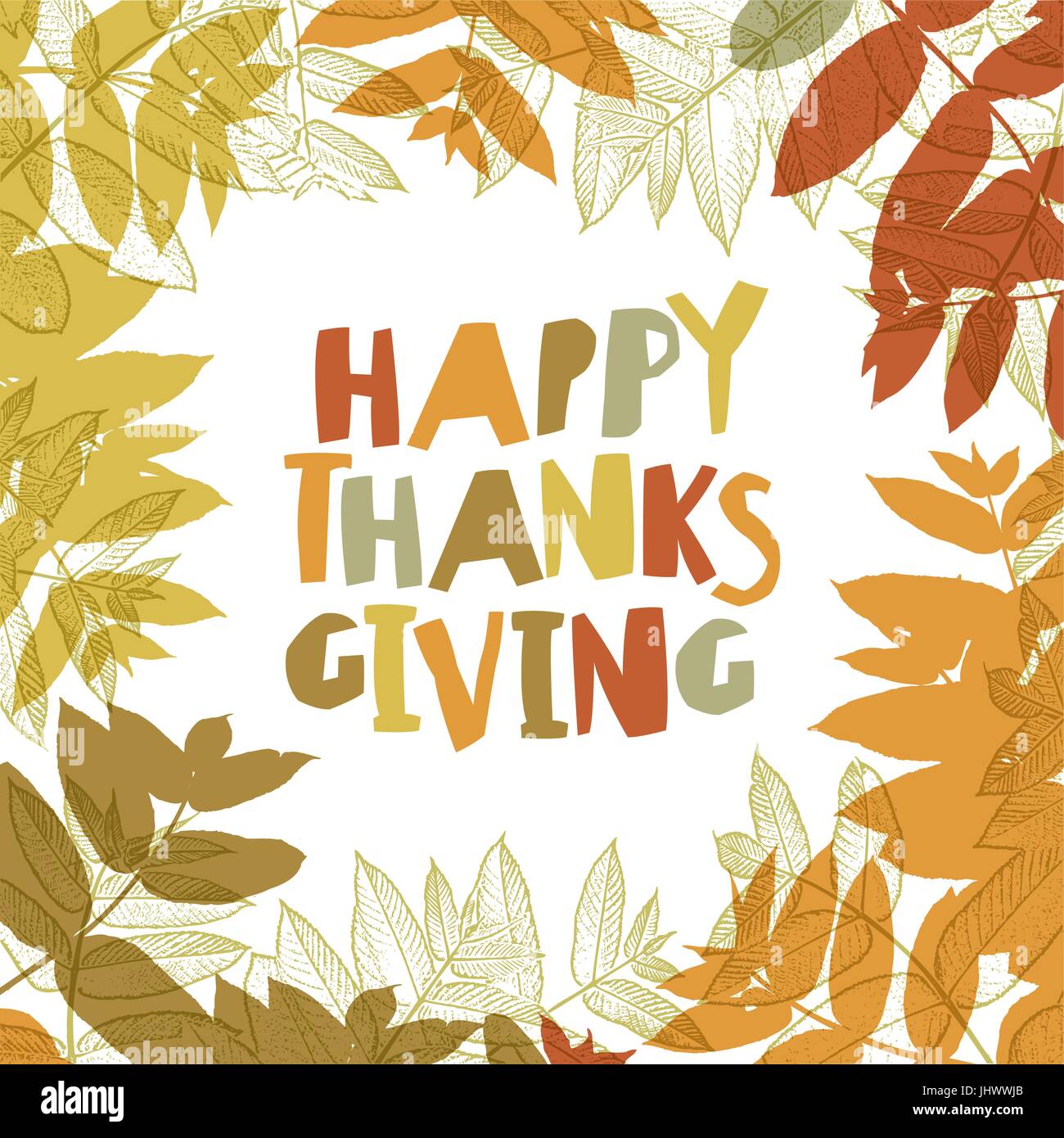 Joyeux Thanksgiving Day couvercle de conception. Maison de vacances arrière-plan modèle. Vector illustration. Style de dessin animé. Illustration de Vecteur