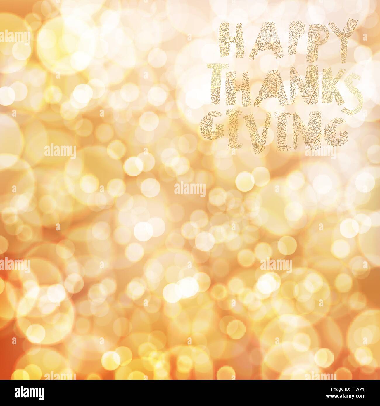 Joyeux Thanksgiving card modèle. Automne fond flou. Pour les dessins des cartes de vœux et d'autres projets. Illustration de Vecteur