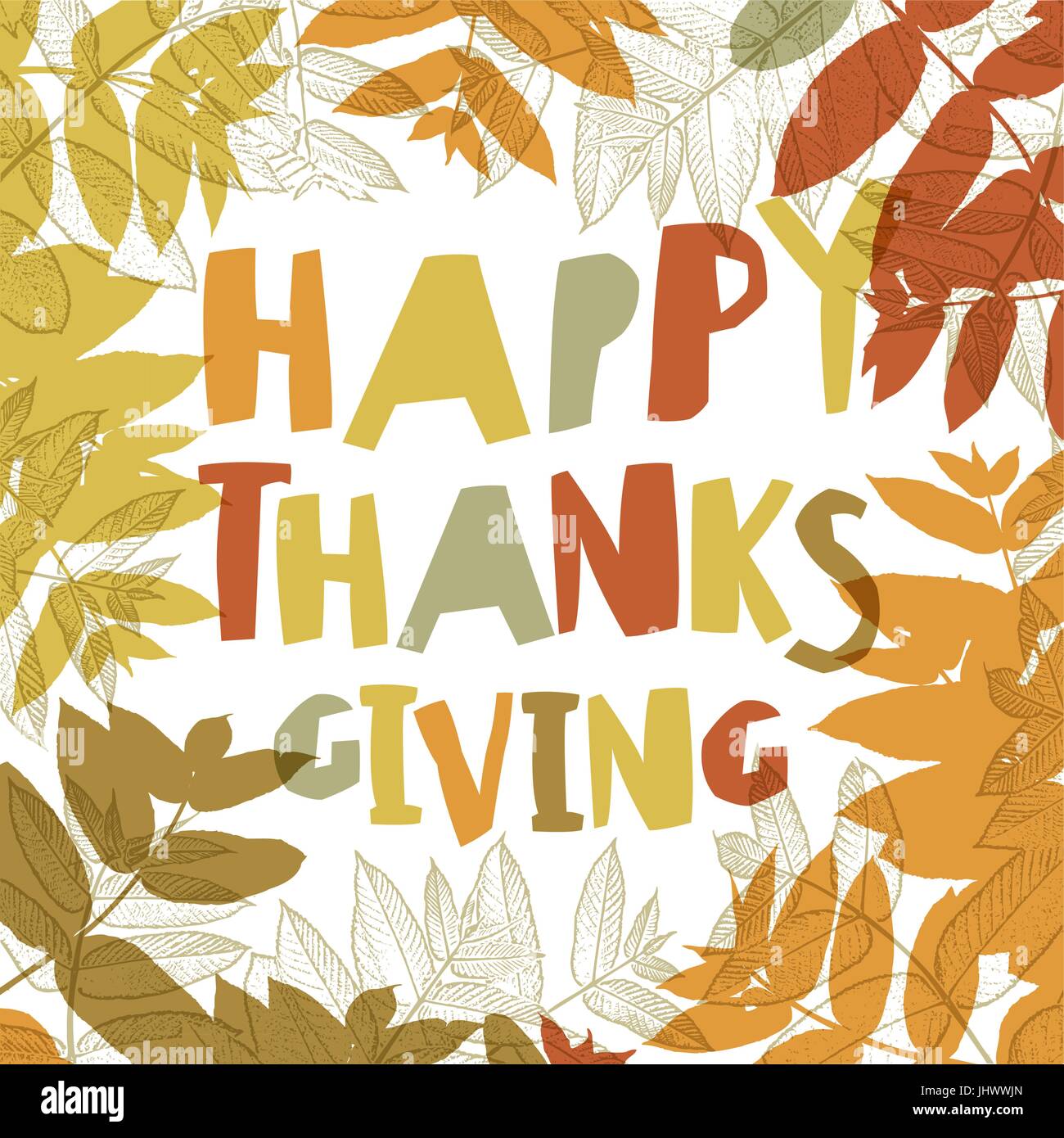 Joyeux Thanksgiving Day couvercle de conception. Maison de vacances arrière-plan modèle. Vector illustration. Style de dessin animé. Illustration de Vecteur