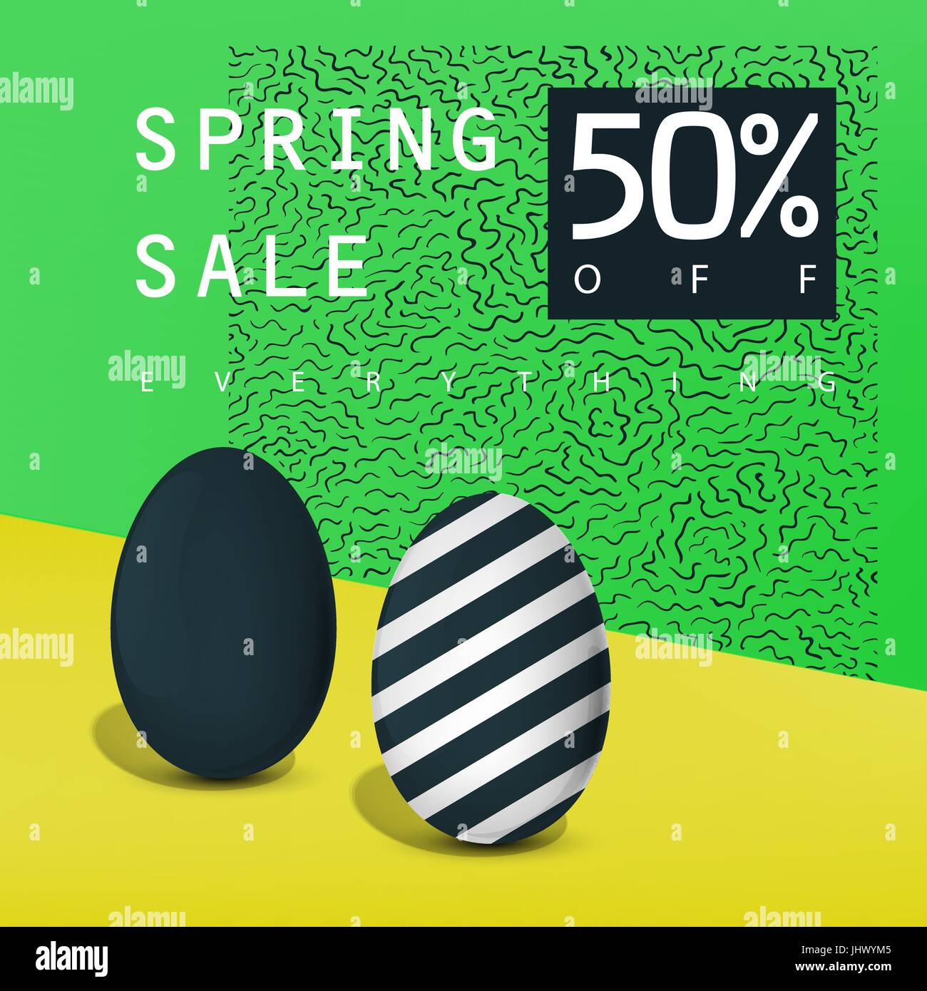 L'affiche de la vente de printemps. Vente d'un insigne. Modèle de carte de la publicité. Illustration de Vecteur